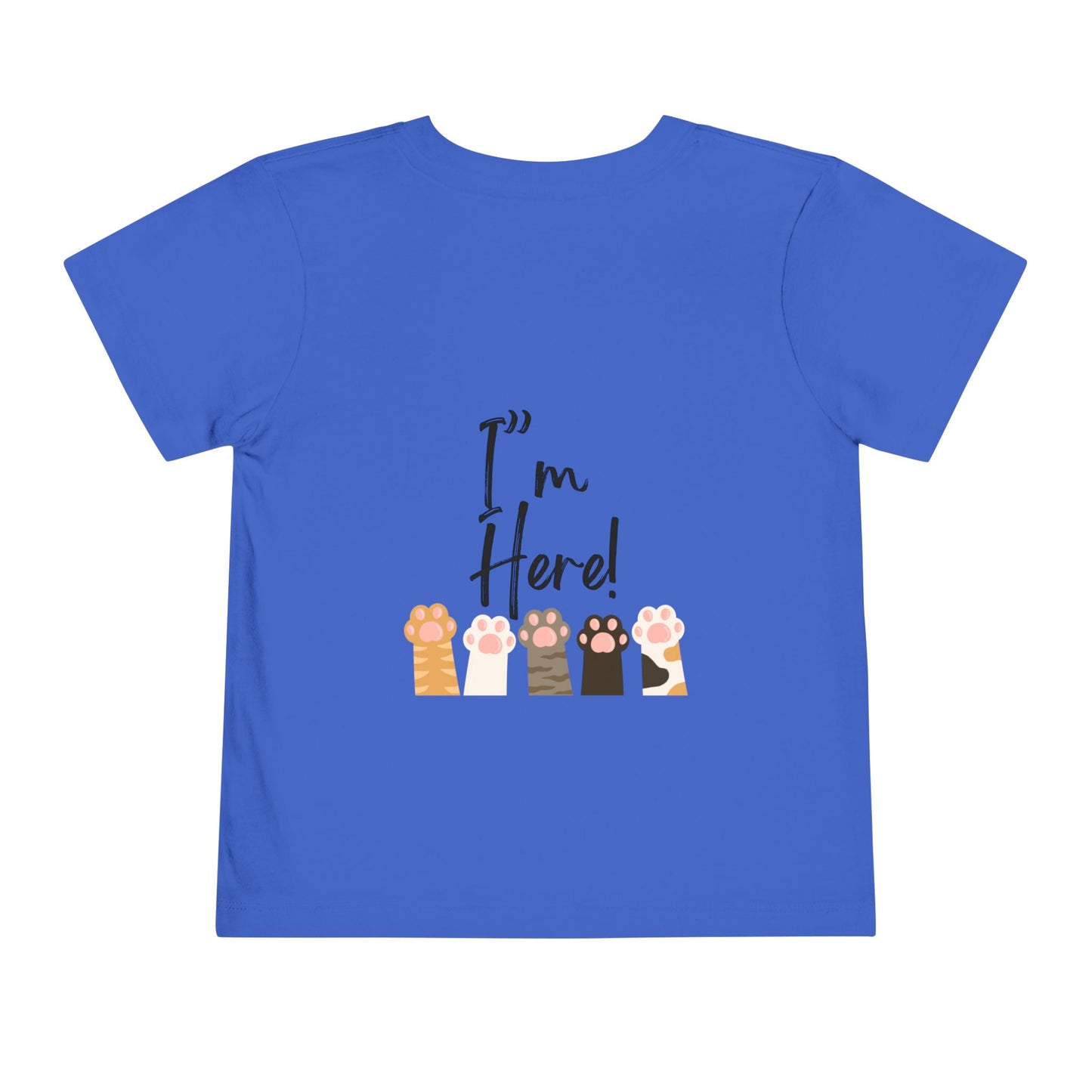 Cute Cat mum I'm here Toddler Tee, Kids Cat T-Shirt, Meow Short Sleeve Top, Adorable Animal Shirt, Fun Playwear for Toddlers