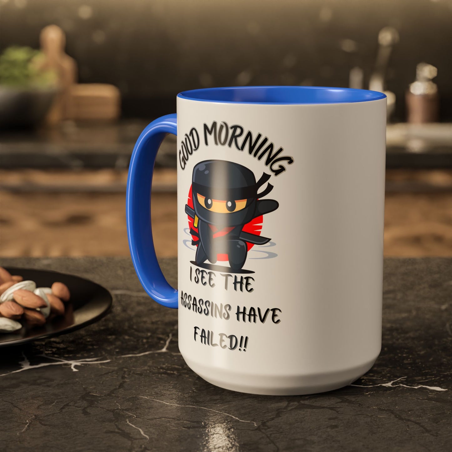 Colourful Assassins have failed Coffee Mug, 11oz/15oz, Funny Gift for Him/Her, Office Humor, Birthday Present, Unique Ceramic Mugs