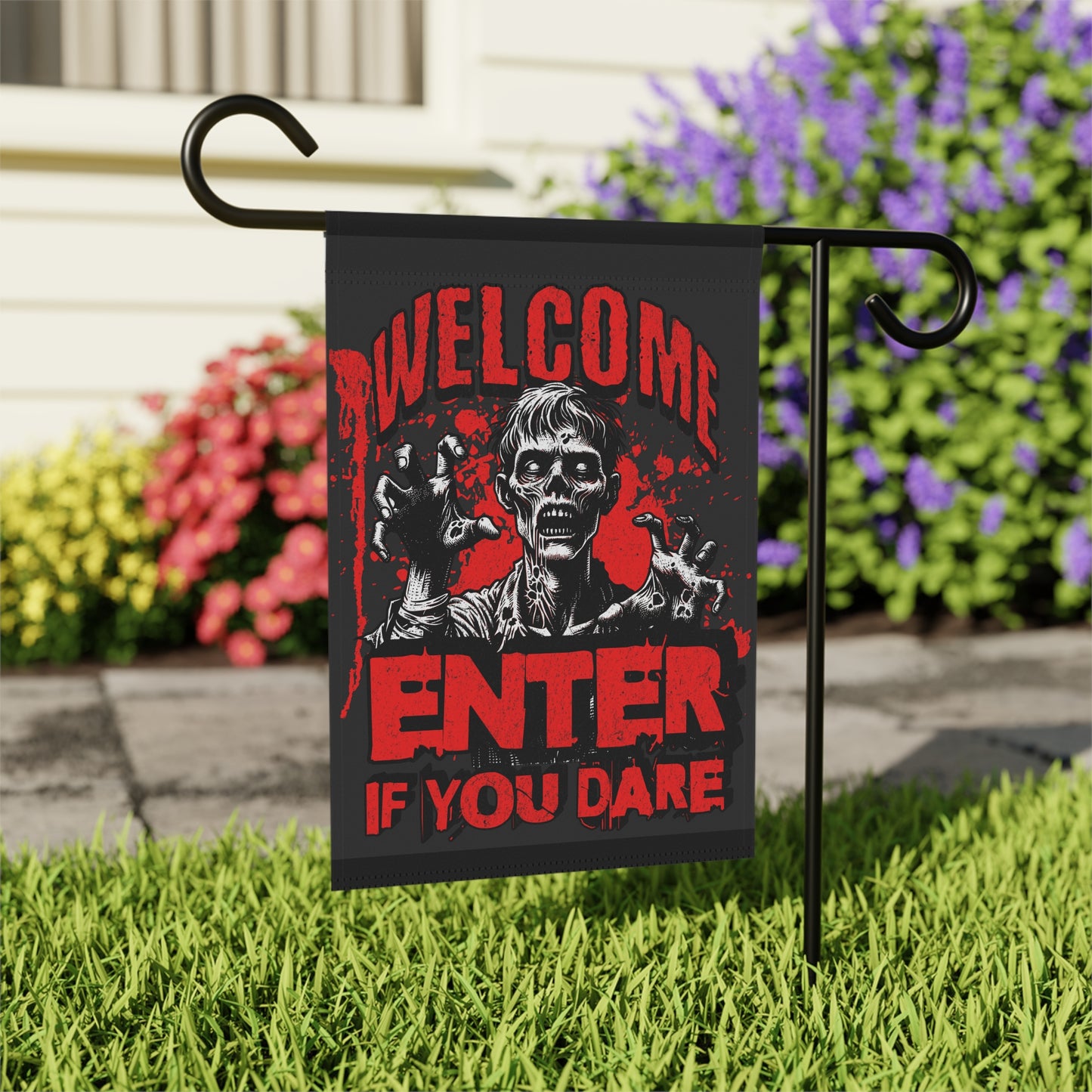 Spooky Garden Banner: Halloween Decor, Yard Sign, Outdoor Decoration, Fall Festivities, Haunted House