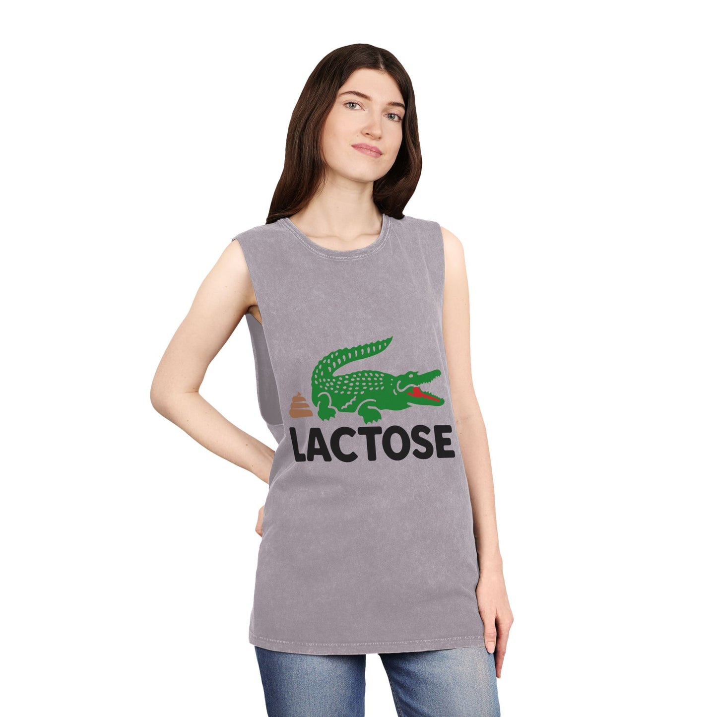 Lactose Graphic Tank Top | Casual Unisex Summer Wear, Fun Gift for Foodies, Festival Apparel, Beach Day Essential