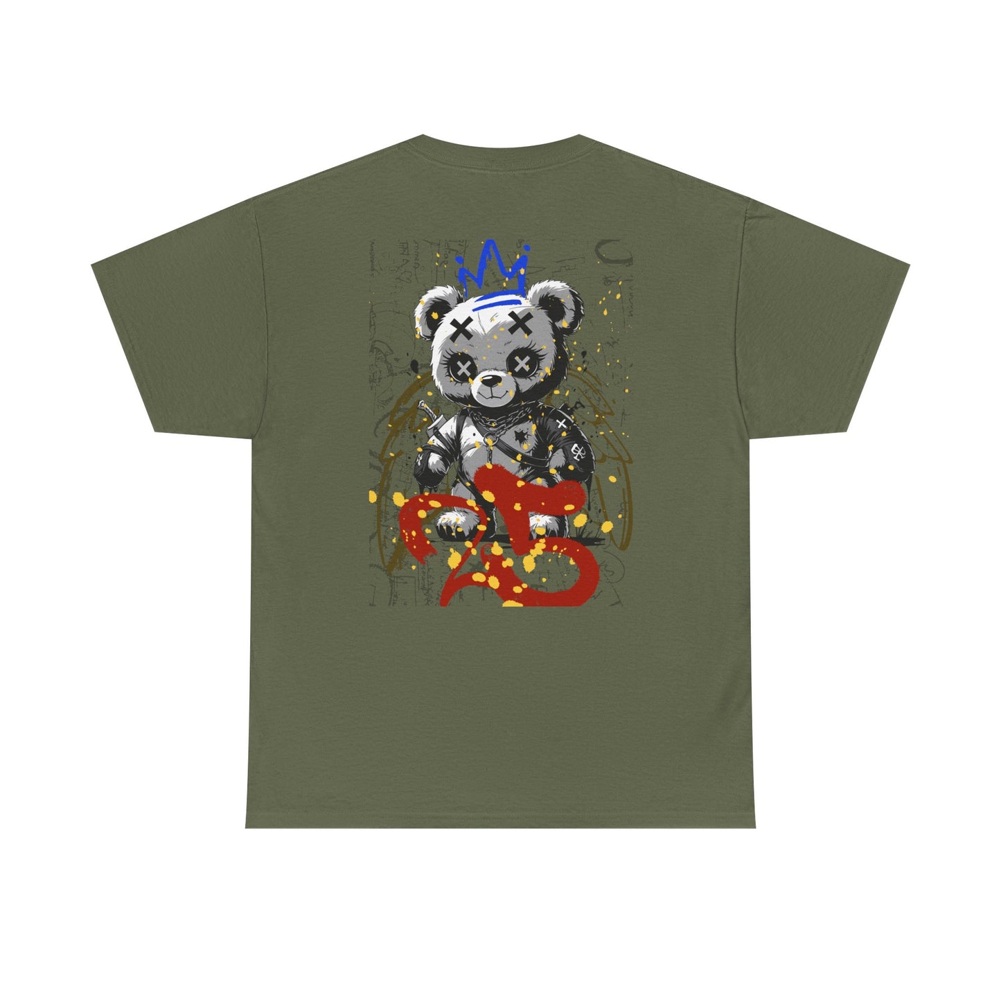 Skull & Bear Graphic Tee, Unisex Heavy Cotton Shirt for Casual Wear, Gift for Birthdays, Halloween, Gothic Tee, Cool Tee, Bear Lover Gift,