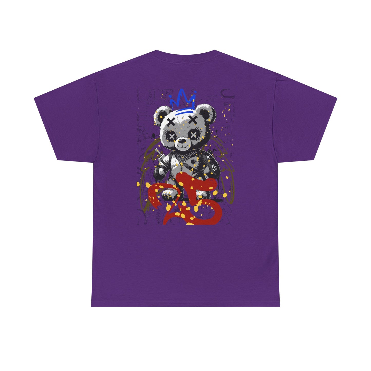 Skull & Bear Graphic Tee, Unisex Heavy Cotton Shirt for Casual Wear, Gift for Birthdays, Halloween, Gothic Tee, Cool Tee, Bear Lover Gift,