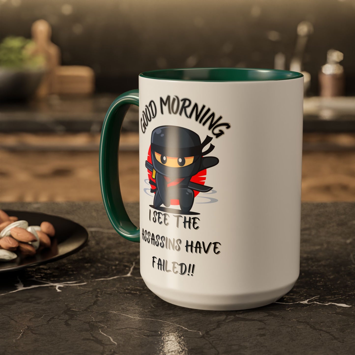 Colourful Assassins have failed Coffee Mug, 11oz/15oz, Funny Gift for Him/Her, Office Humor, Birthday Present, Unique Ceramic Mugs