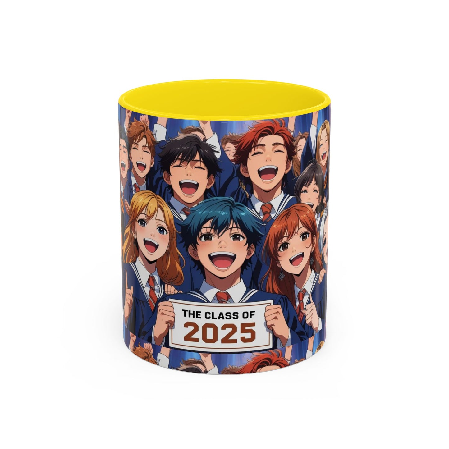 Anime Graduation Celebration Coffee Mug, Class of 2025 Mug, Anime Friends Mug, Gift for Graduates, School Spirit Mug