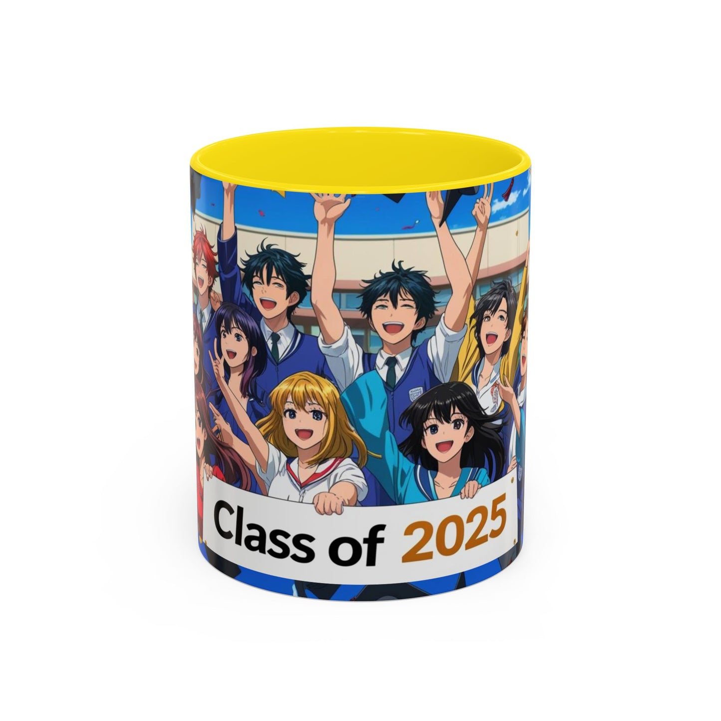 Anime Graduation Coffee Mug for Class of 2025, Personalized Gift, School Memories, Graduation Celebration, Unique Teacher Gift