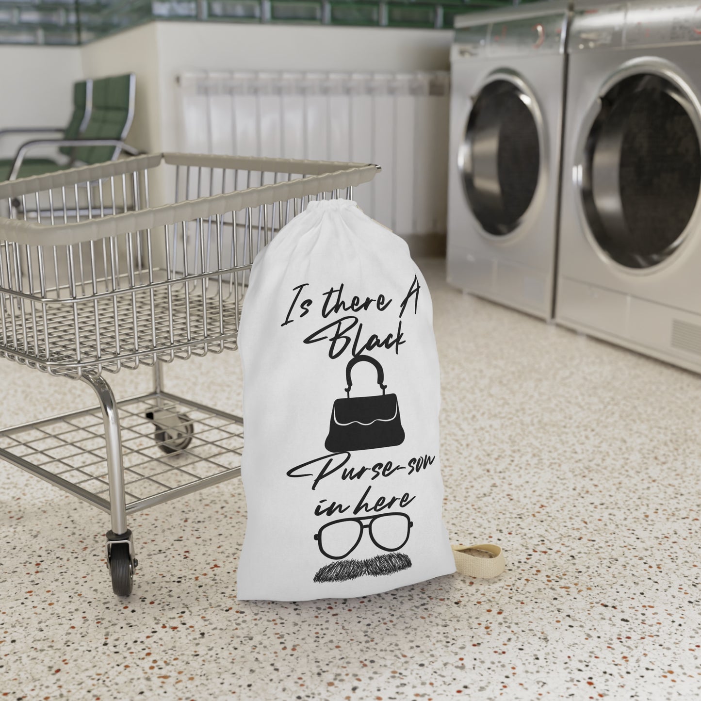 Laundry Bag with Quirky Design | Is there A Black Purse-son in Here? | Fun Laundry Saga | Gift for Him | Home Organization | Stylish Storage
