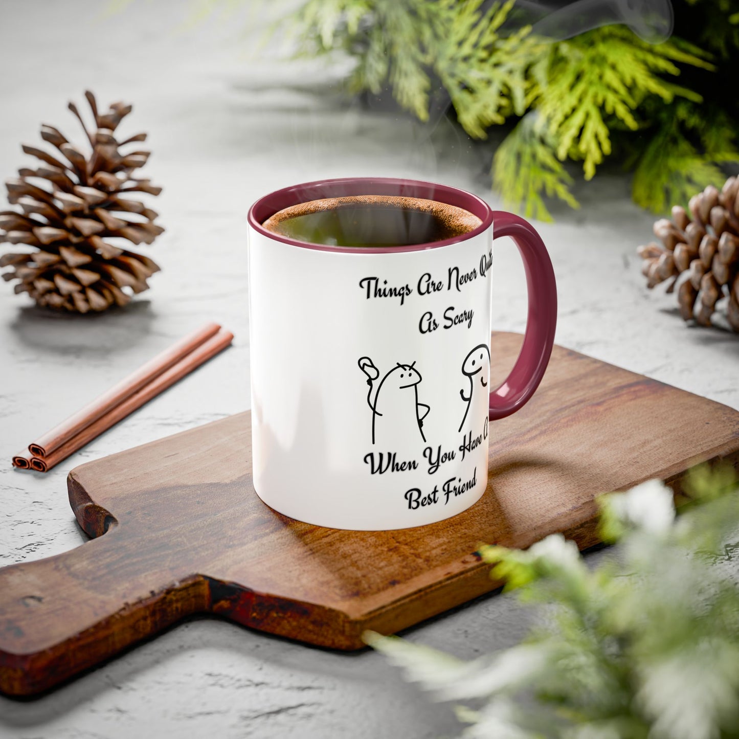 Best Friend Coffee Mug, Colorful Friendship Mug, Cute Gift for Friends, Inspirational Quote Mug, 11oz, 15oz