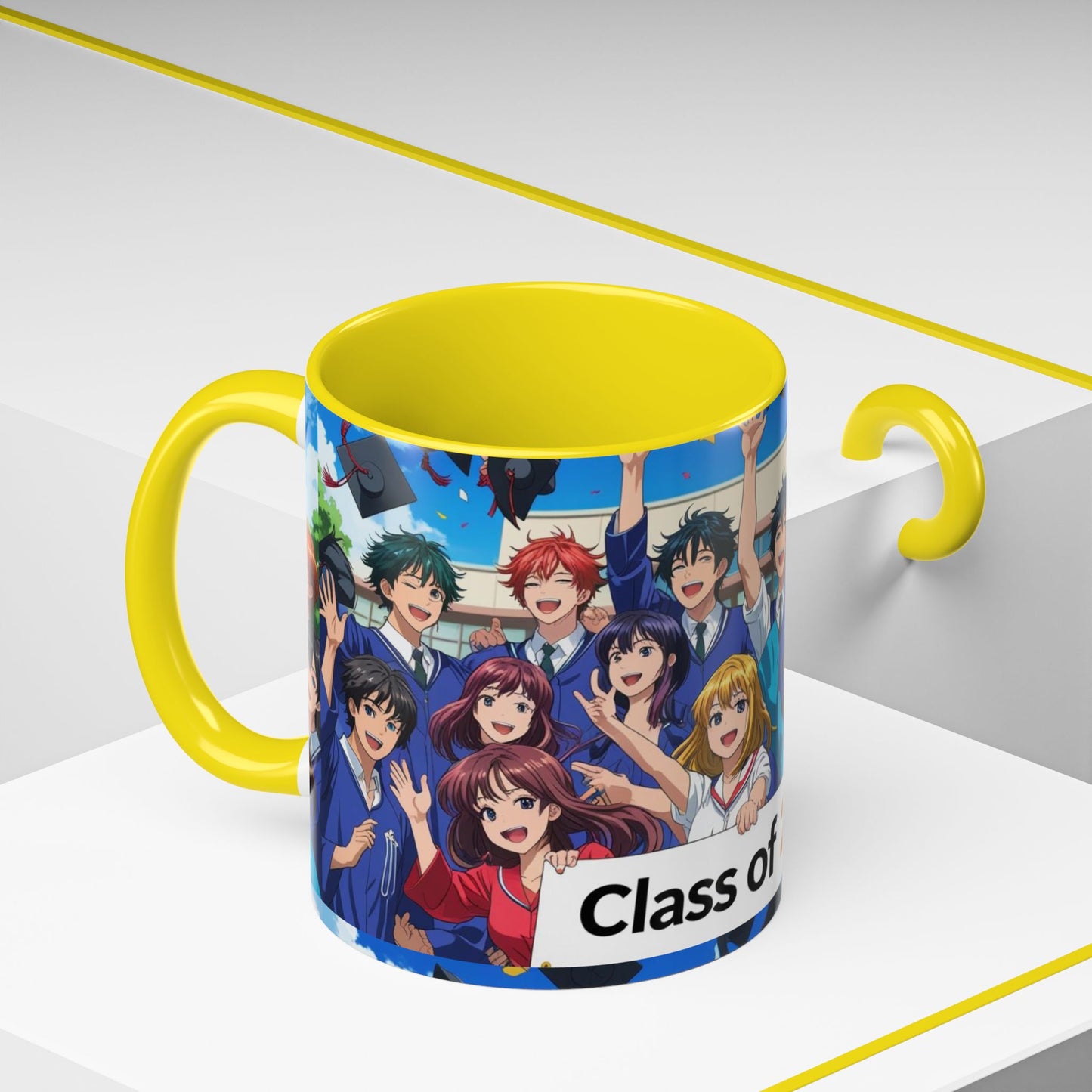 Anime Graduation Coffee Mug for Class of 2025, Personalized Gift, School Memories, Graduation Celebration, Unique Teacher Gift
