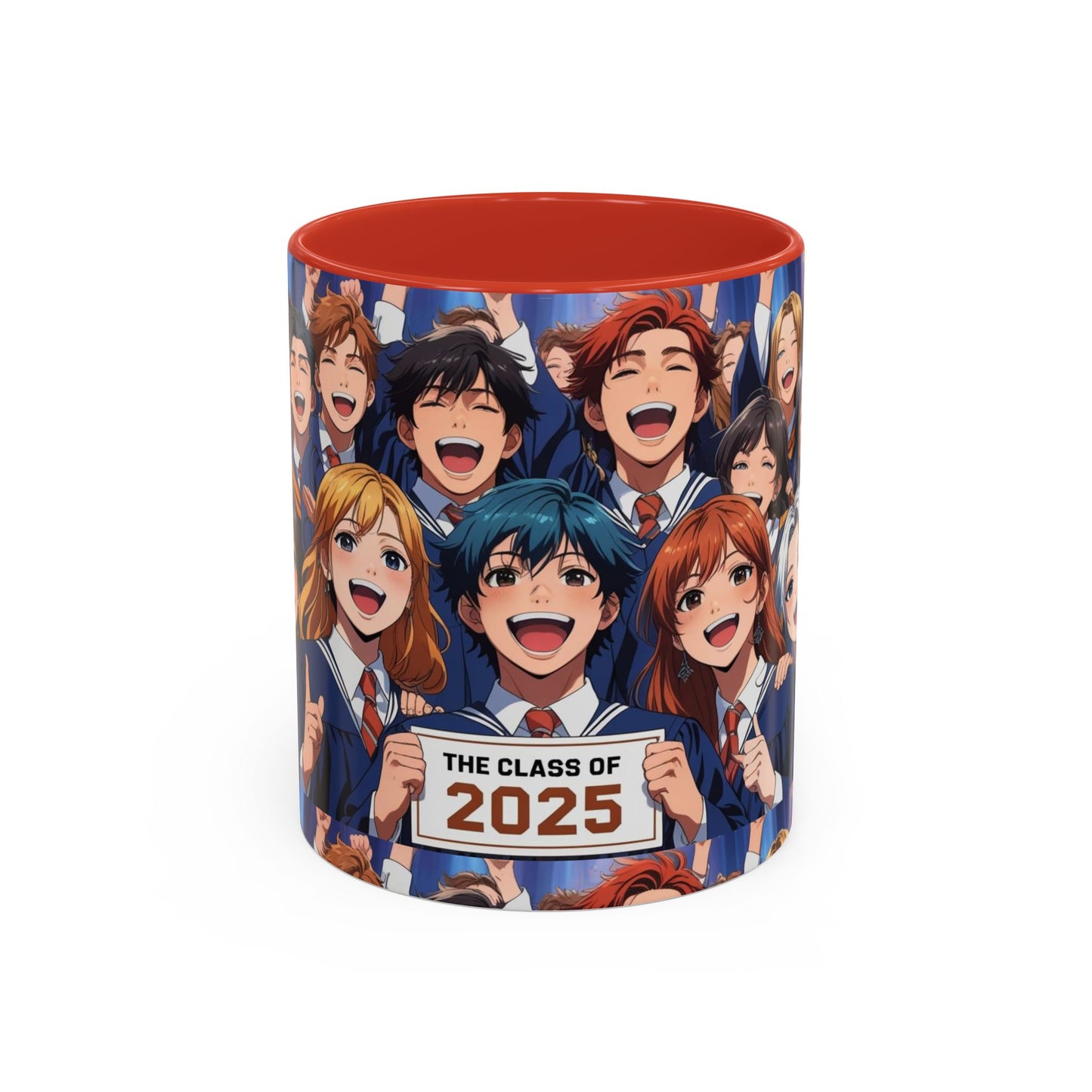 Anime Graduation Celebration Coffee Mug, Class of 2025 Mug, Anime Friends Mug, Gift for Graduates, School Spirit Mug