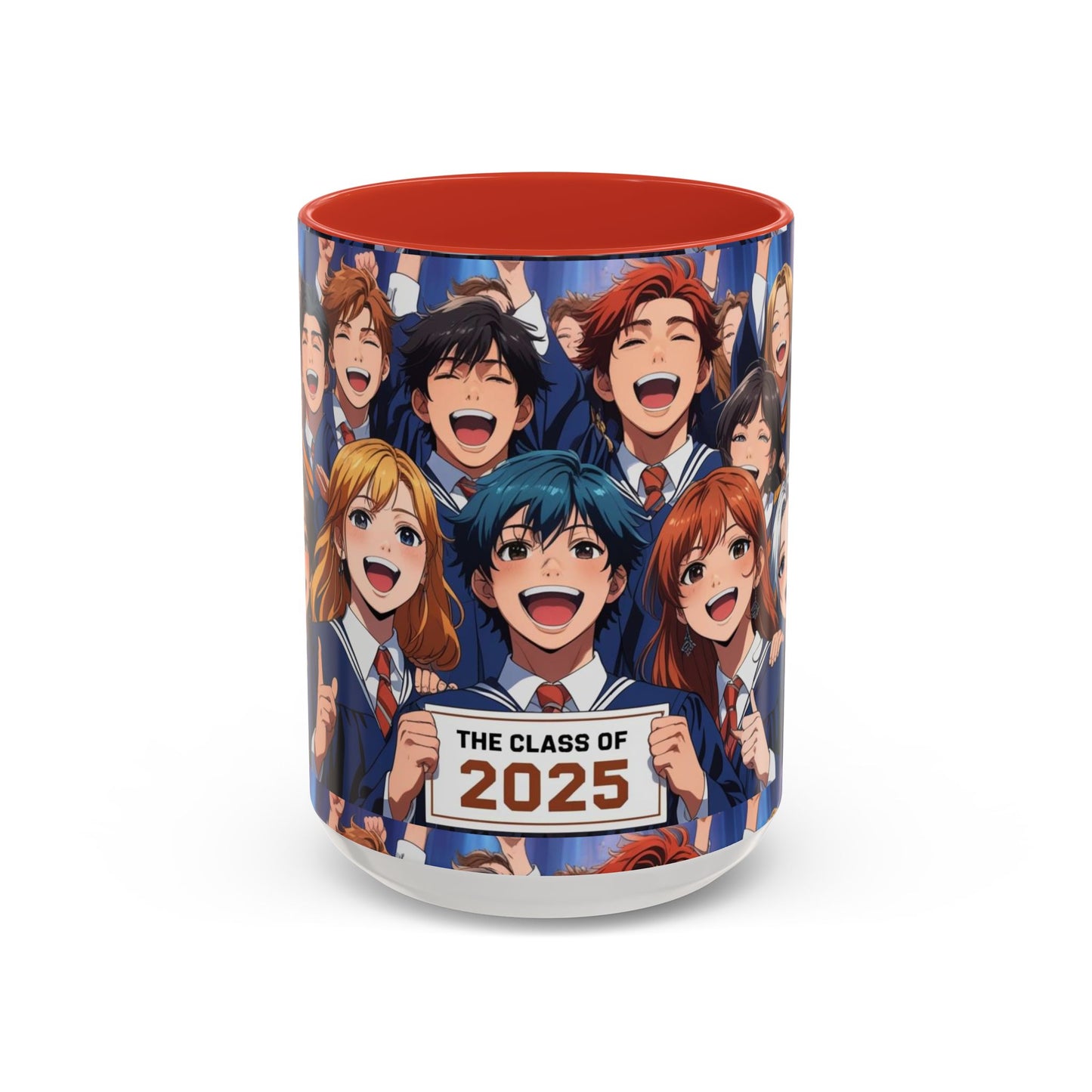 Anime Graduation Celebration Coffee Mug, Class of 2025 Mug, Anime Friends Mug, Gift for Graduates, School Spirit Mug