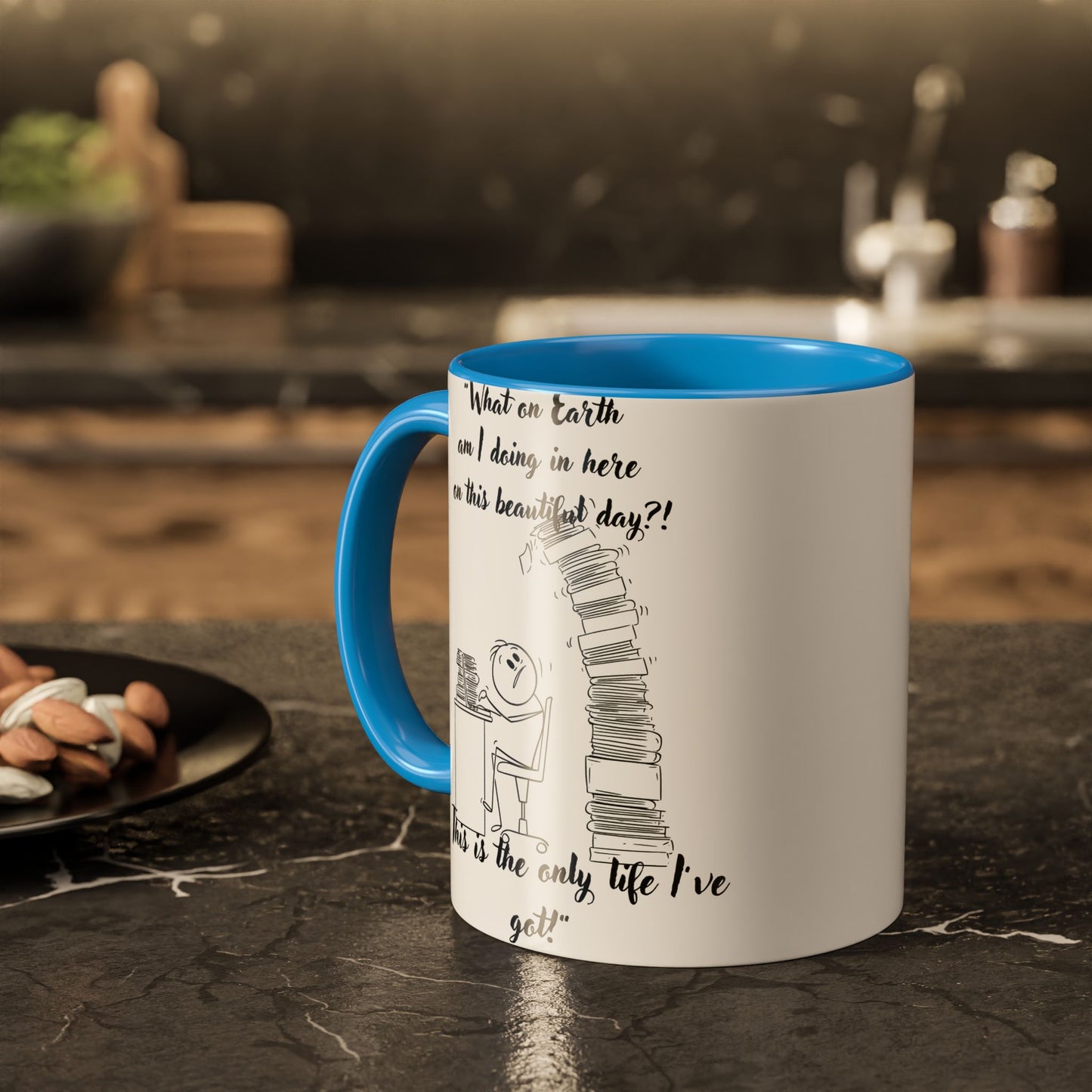 What am I doing here Coffee Mug - Perfect for Writers, Students, and Book Lovers!