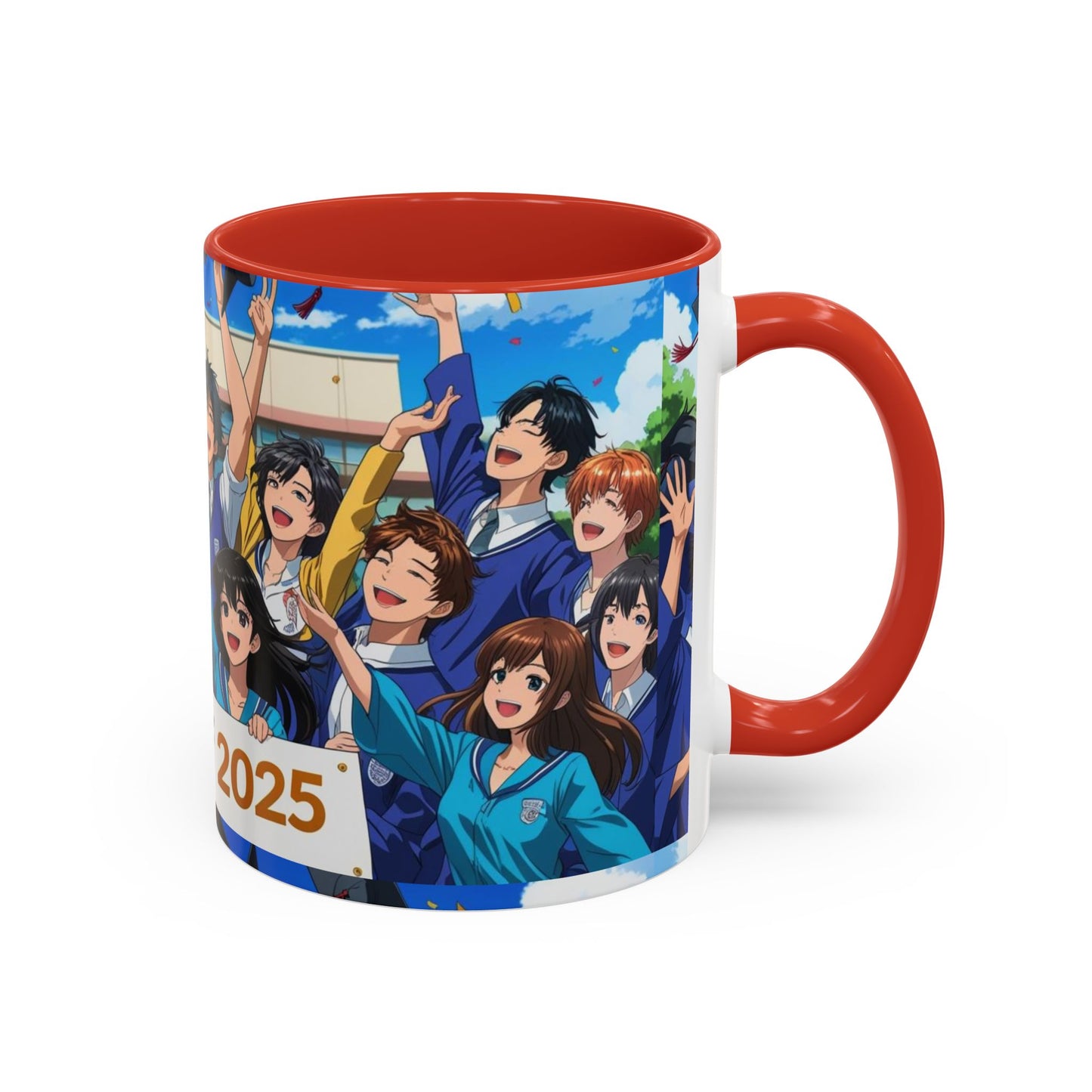Anime Graduation Coffee Mug for Class of 2025, Personalized Gift, School Memories, Graduation Celebration, Unique Teacher Gift