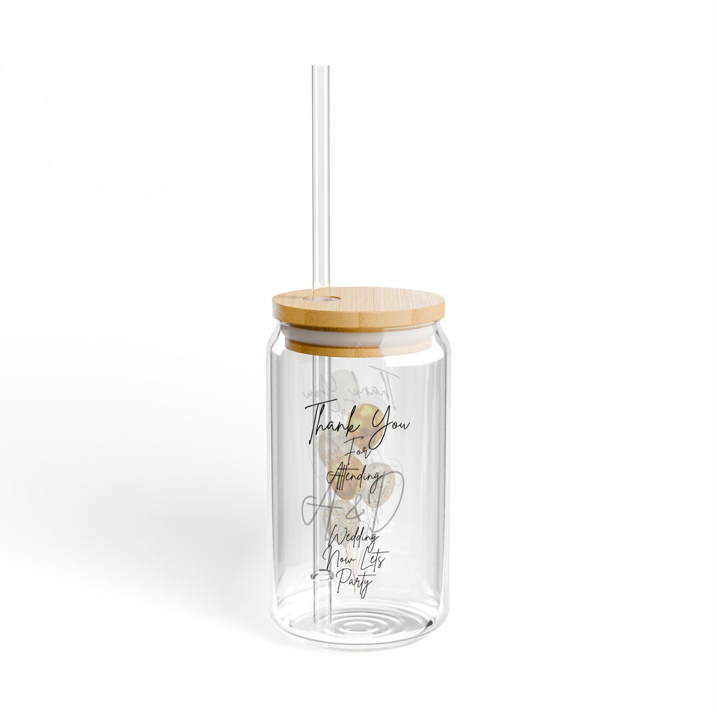 wedding thank you, 16oz | Eco-Friendly Drinking Jar | Perfect for Gifts, Weddings