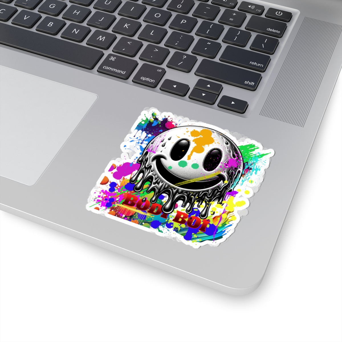 Colorful Slime Smiley Kiss-Cut Stickers, Fun Laptop Decals, Graffiti Art Stickers, Colorful Artwork for Gifts, Unique Art Stickers