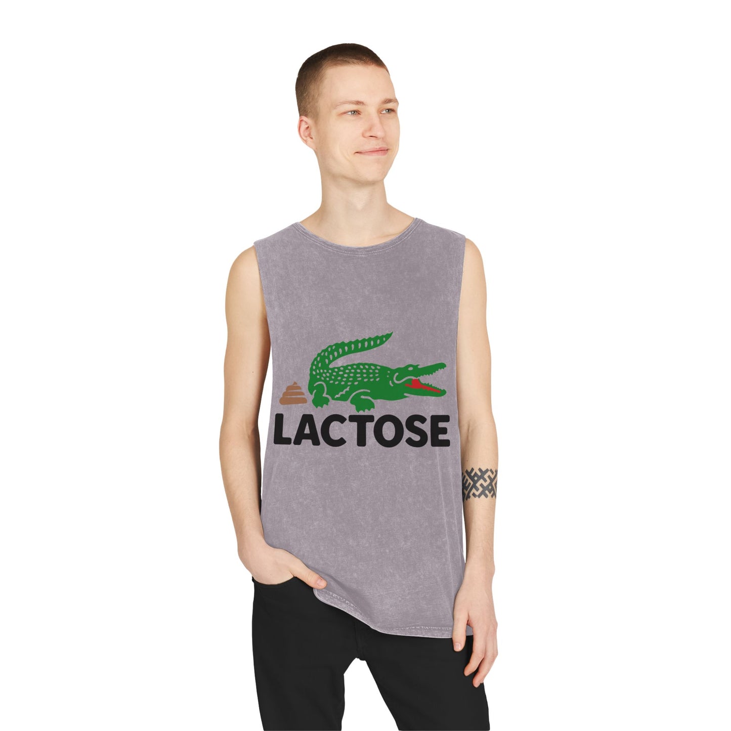 Lactose Graphic Tank Top | Casual Unisex Summer Wear, Fun Gift for Foodies, Festival Apparel, Beach Day Essential
