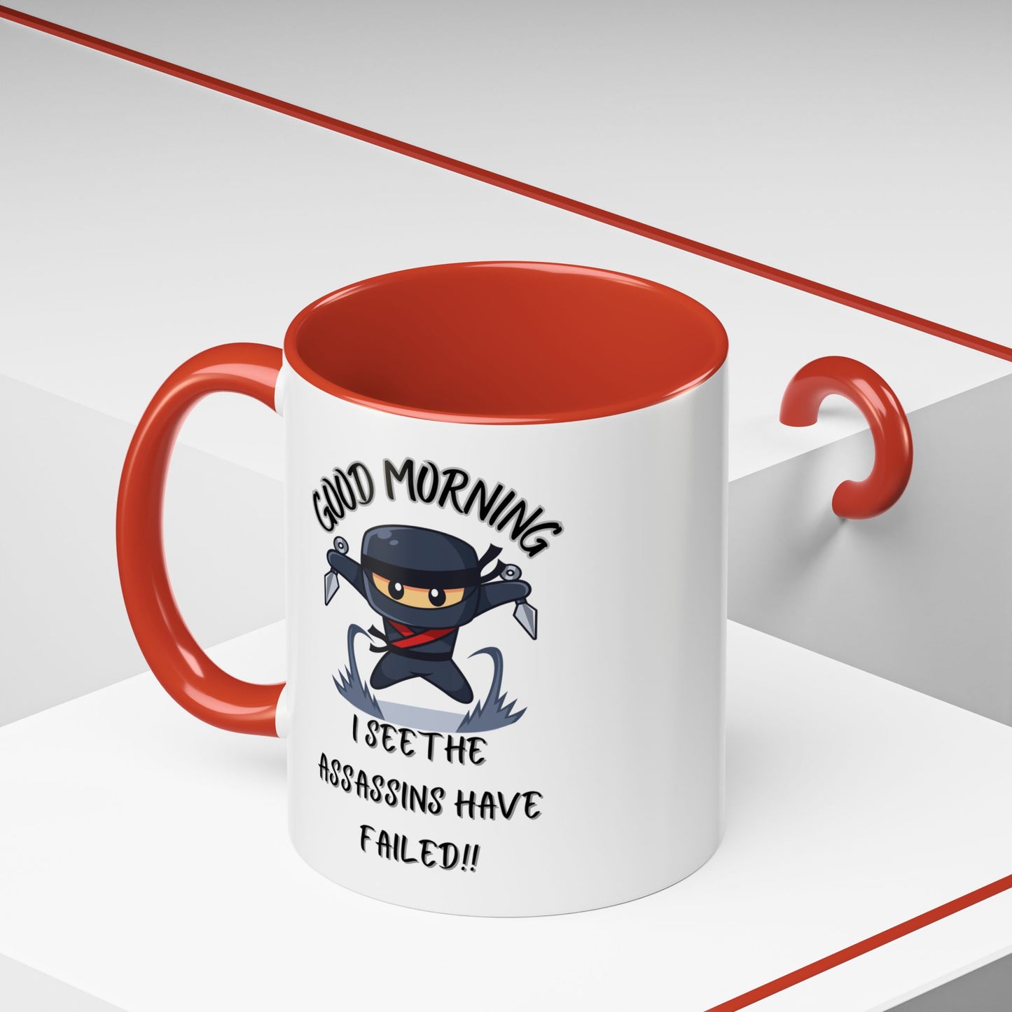 Good Morning Assassins have failed Coffee Mug | Fun Ceramic Mug | Gifts for Him/Her, Office Humor, Birthday Surprise, Ninja Lover