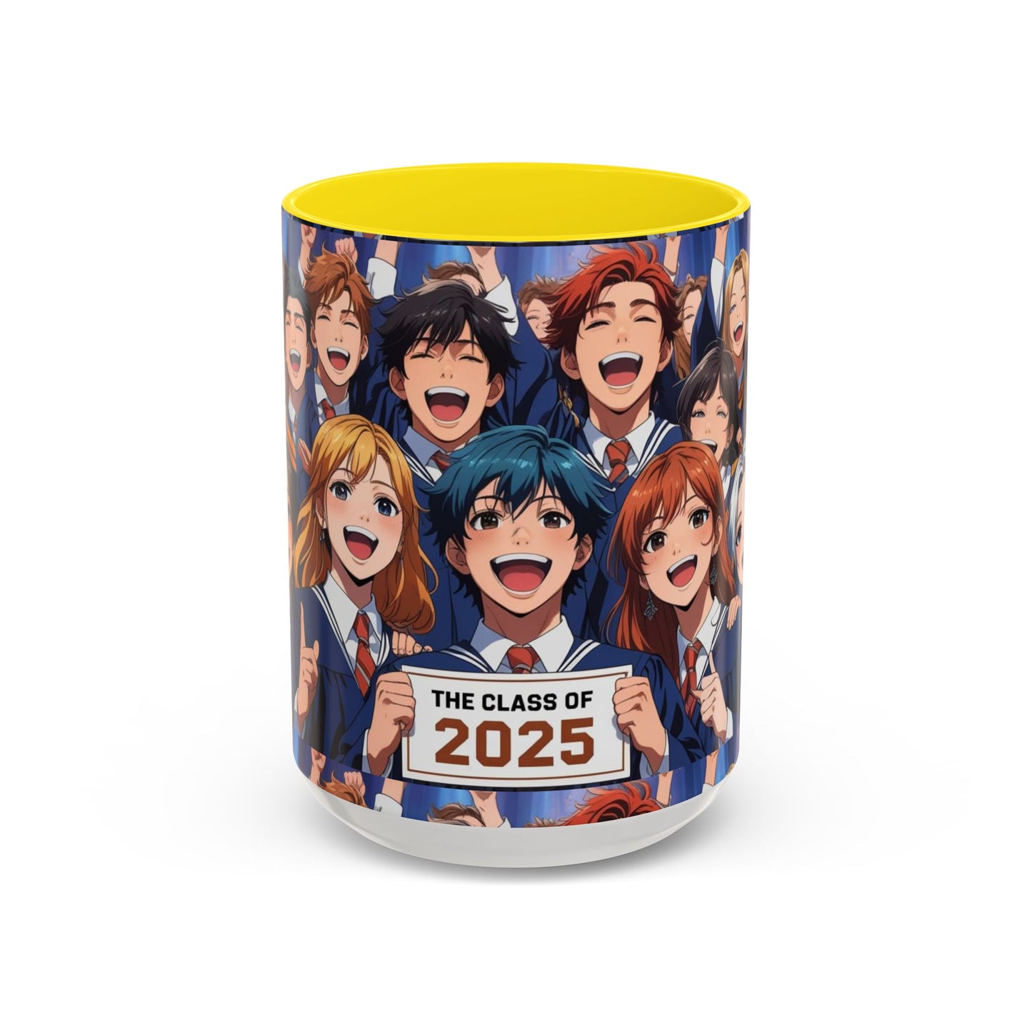 Anime Graduation Celebration Coffee Mug, Class of 2025 Mug, Anime Friends Mug, Gift for Graduates, School Spirit Mug