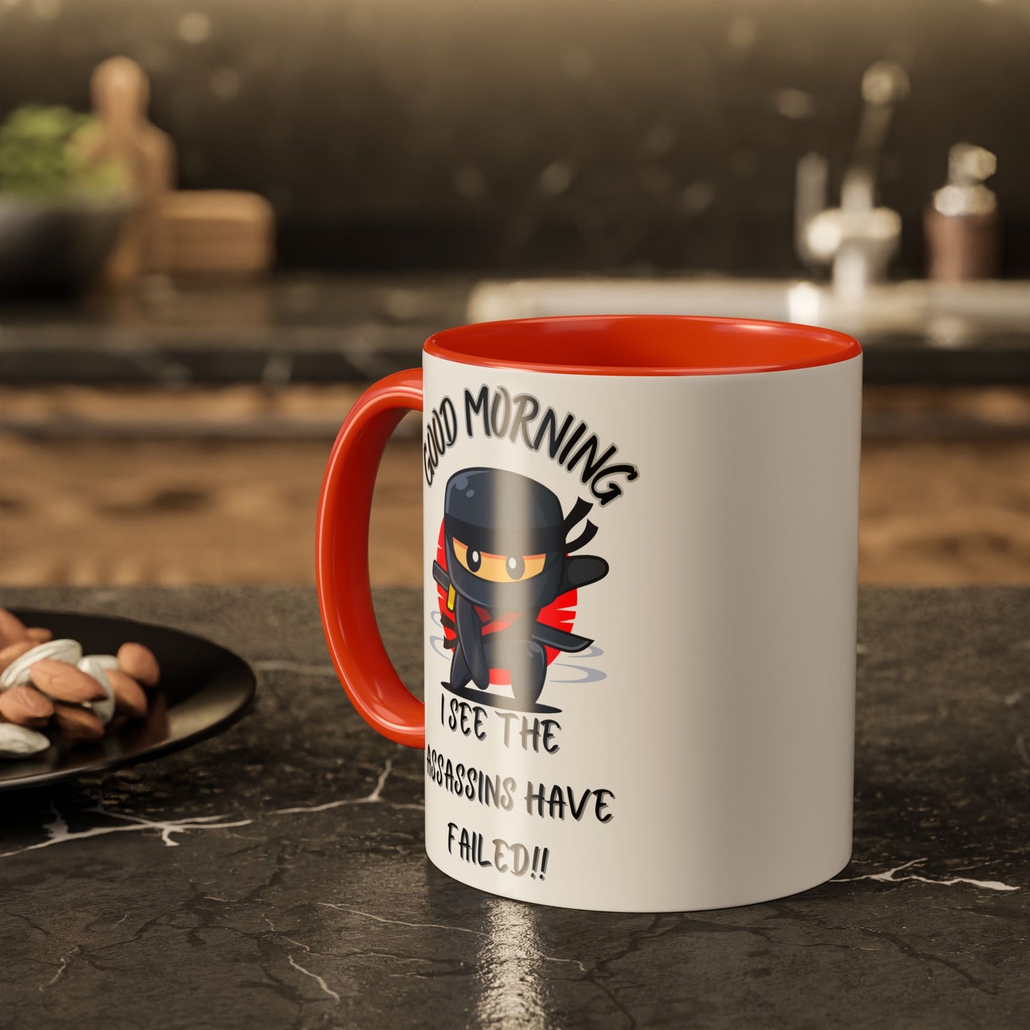 Colourful Assassins have failed Coffee Mug, 11oz/15oz, Funny Gift for Him/Her, Office Humor, Birthday Present, Unique Ceramic Mugs