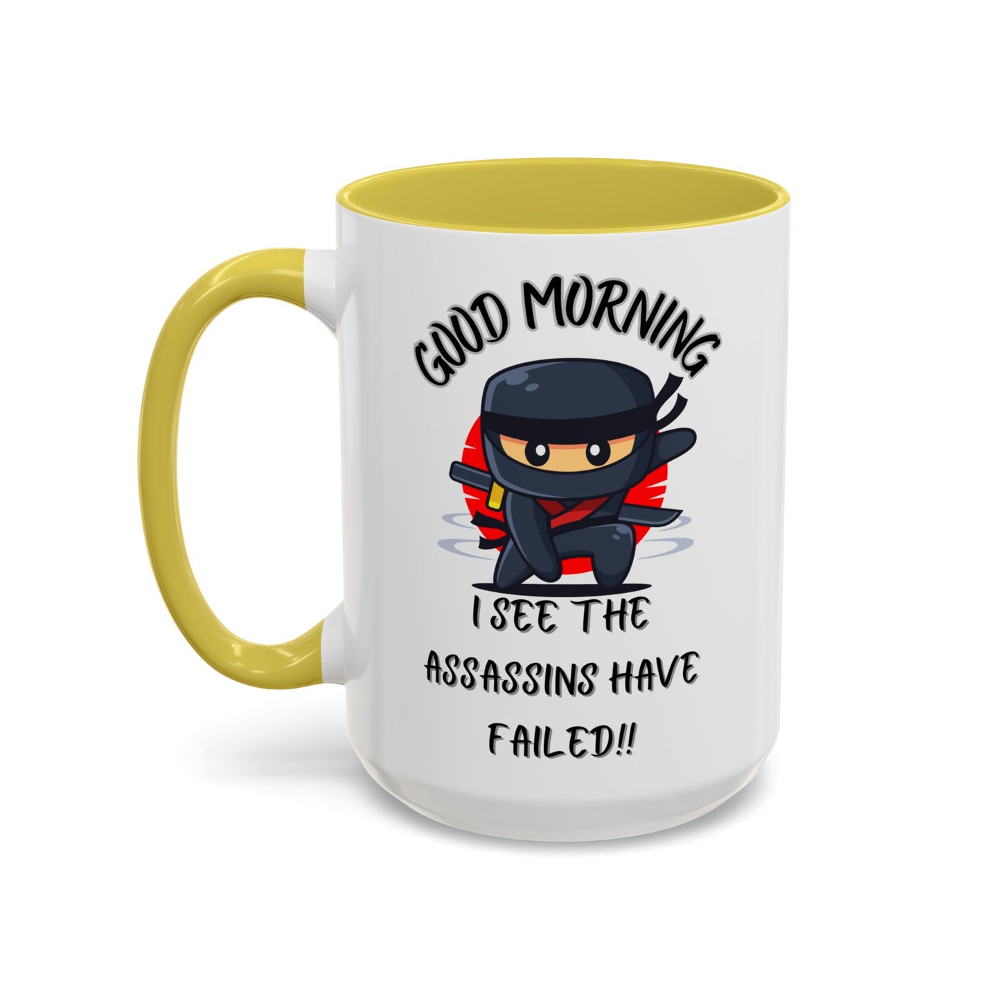 Colourful Assassins have failed Coffee Mug, 11oz/15oz, Funny Gift for Him/Her, Office Humor, Birthday Present, Unique Ceramic Mugs