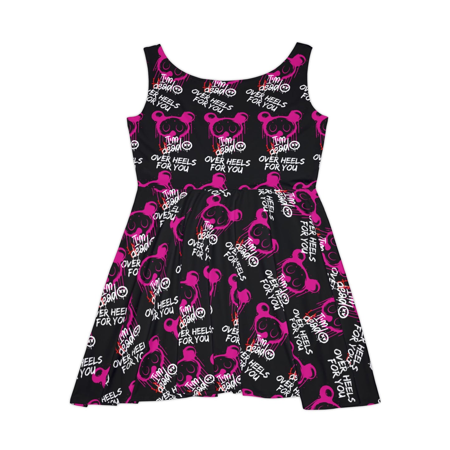 Pink Dead for You Skater Dress