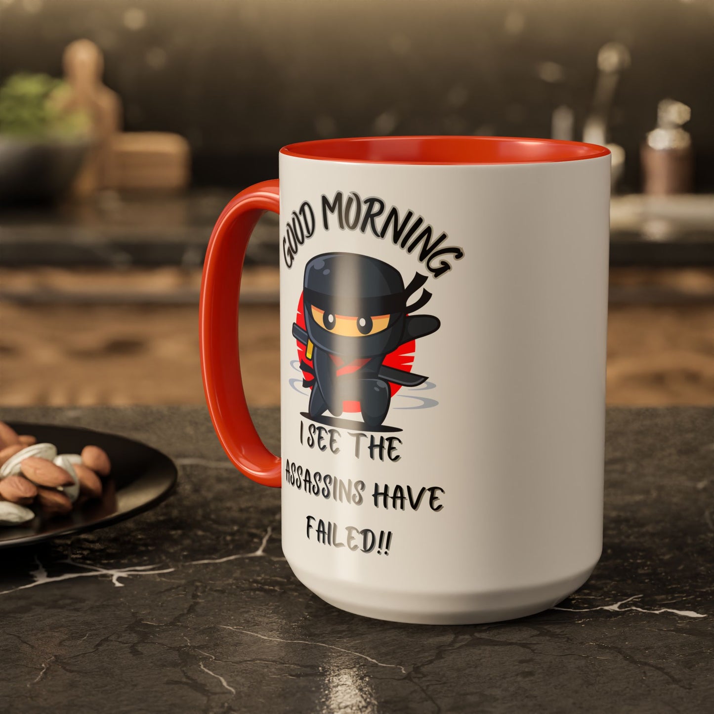 Colourful Assassins have failed Coffee Mug, 11oz/15oz, Funny Gift for Him/Her, Office Humor, Birthday Present, Unique Ceramic Mugs