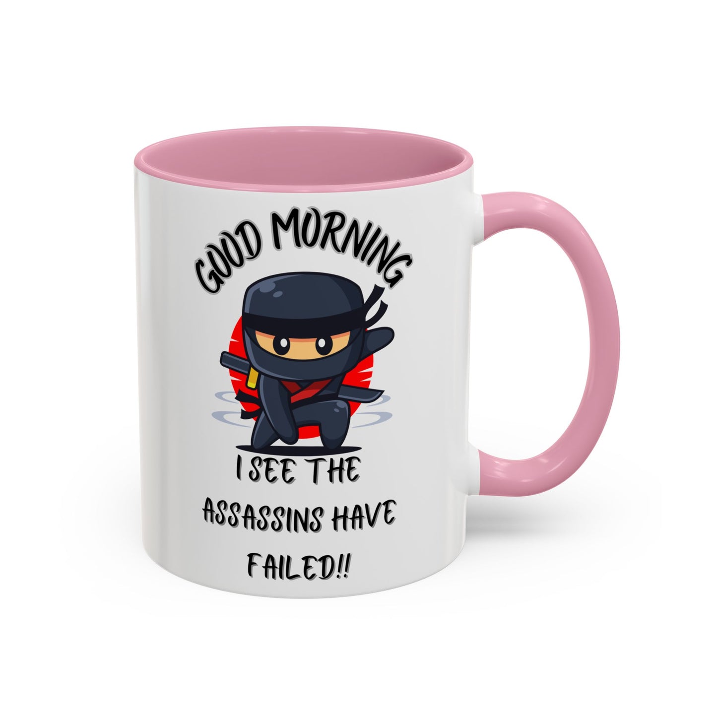 Colourful Assassins have failed Coffee Mug, 11oz/15oz, Funny Gift for Him/Her, Office Humor, Birthday Present, Unique Ceramic Mugs