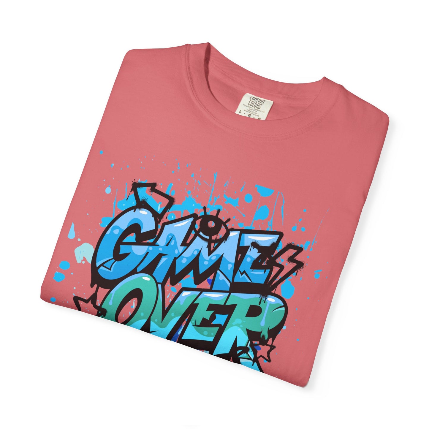 Gamer Skull T-shirt, Unisex Graphic Tee, Game Over Apparel, Casual Wear, Gift for Gamers, Streetwear, Cool Graphic Shirt