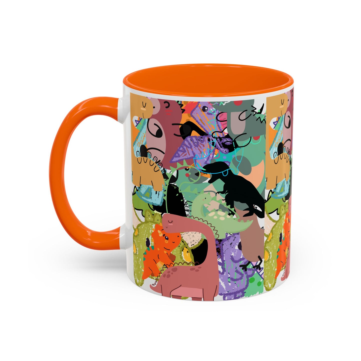 Vibrant Animal Pattern Coffee Mug, Fun Animal Mug, Colorful Mug Gift, Unique Coffee Cup, Quirky Cat Mug, Animal Lovers Drinkware