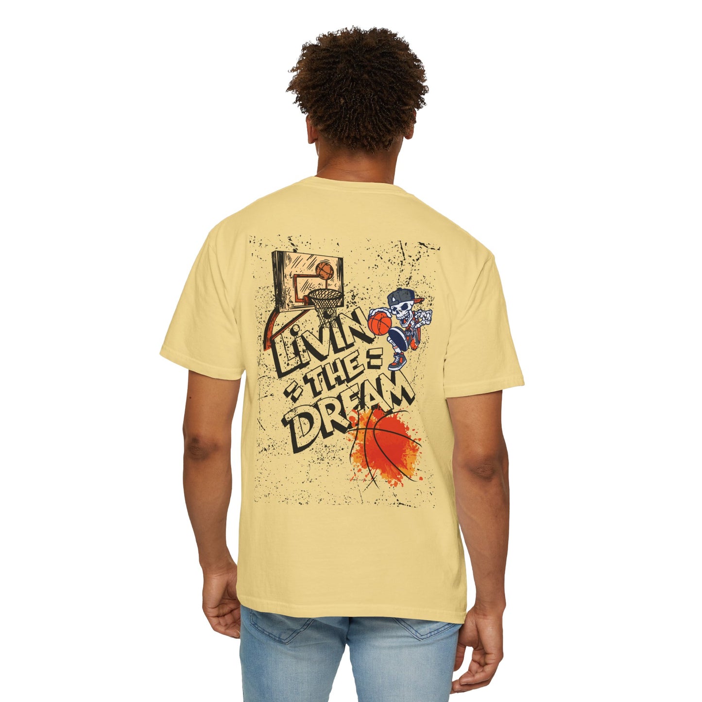 Living the Dream T-Shirt, Unisex Basketball Tee, Gift for Sports Lovers, Casual Wear, Unique Graphic T-Shirt, Streetwear Fashion