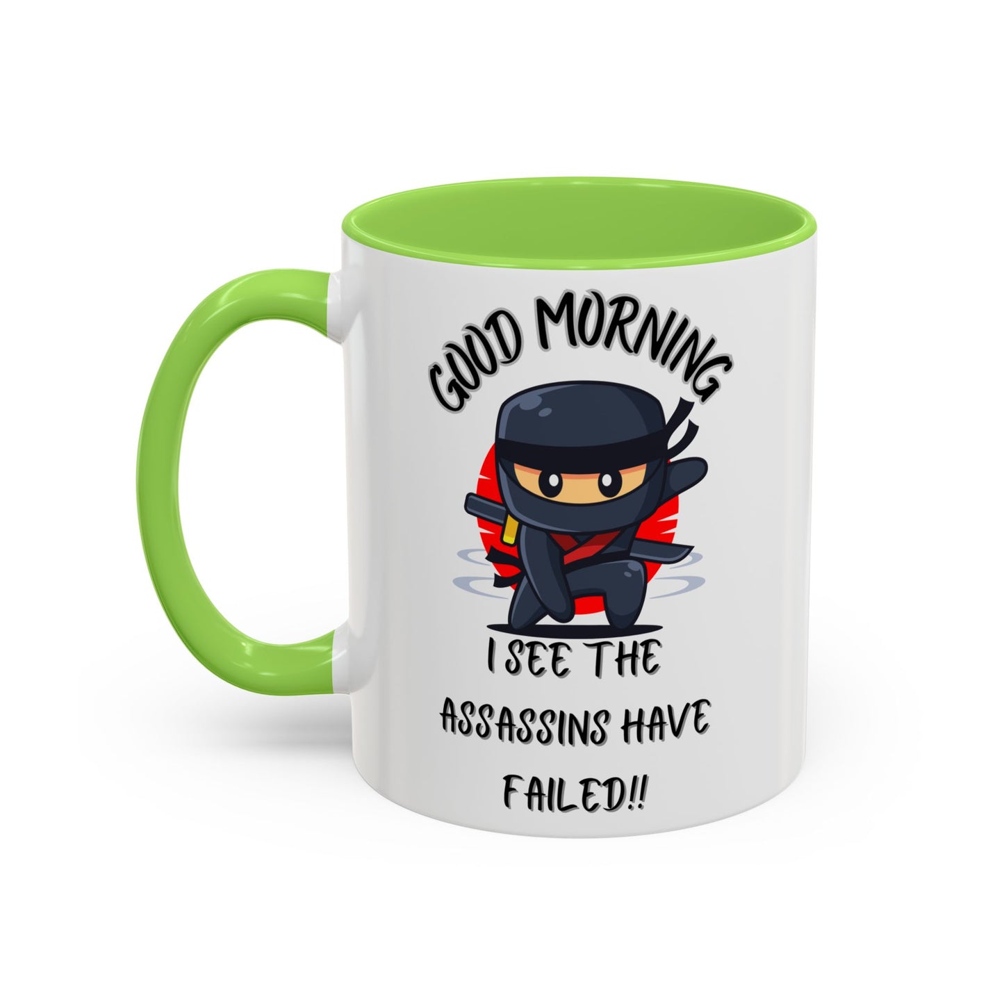 Colourful Assassins have failed Coffee Mug, 11oz/15oz, Funny Gift for Him/Her, Office Humor, Birthday Present, Unique Ceramic Mugs