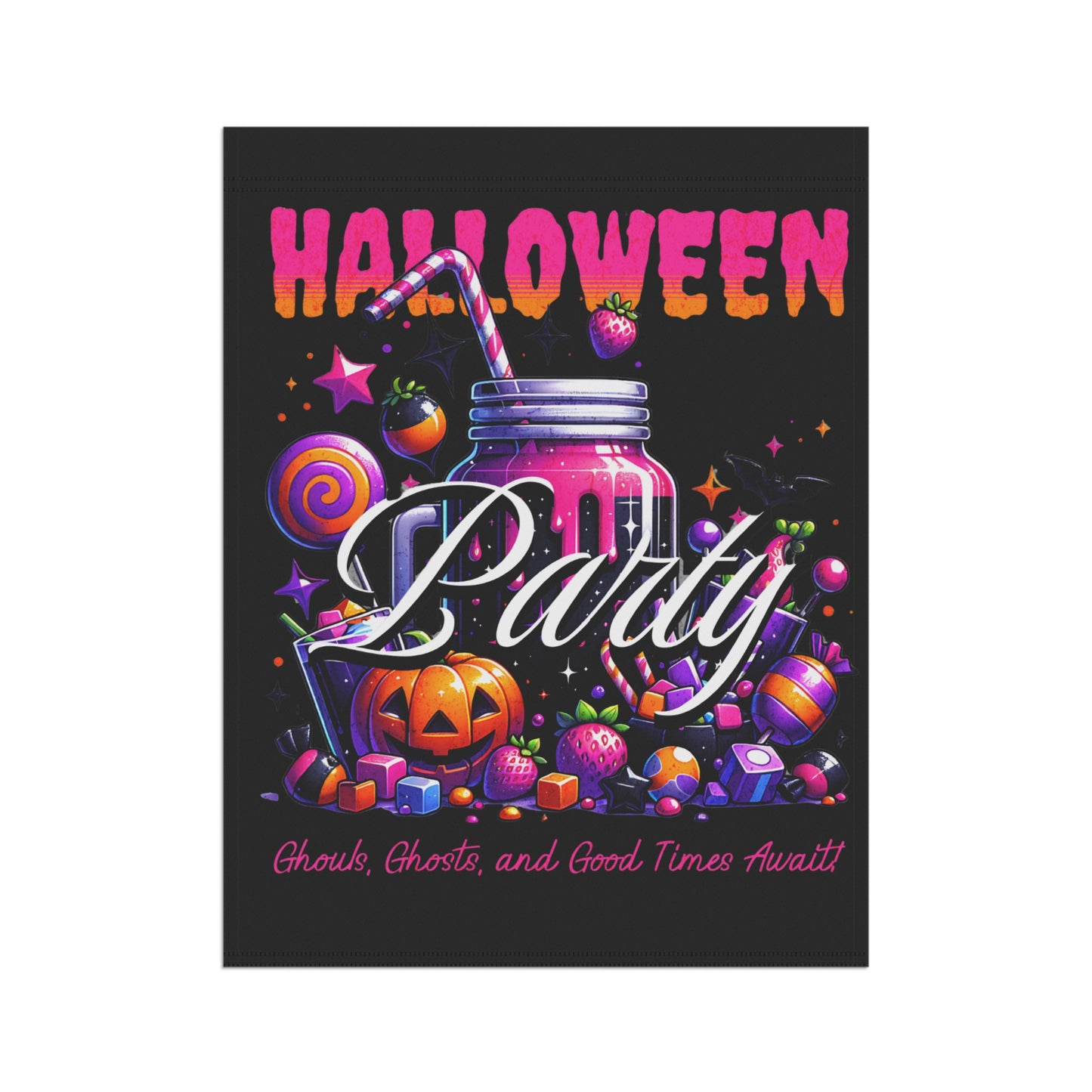 Halloween Party Garden Banner, Spooky Decorations, Outdoor Decor, Fall Decor, Halloween Celebration Sign