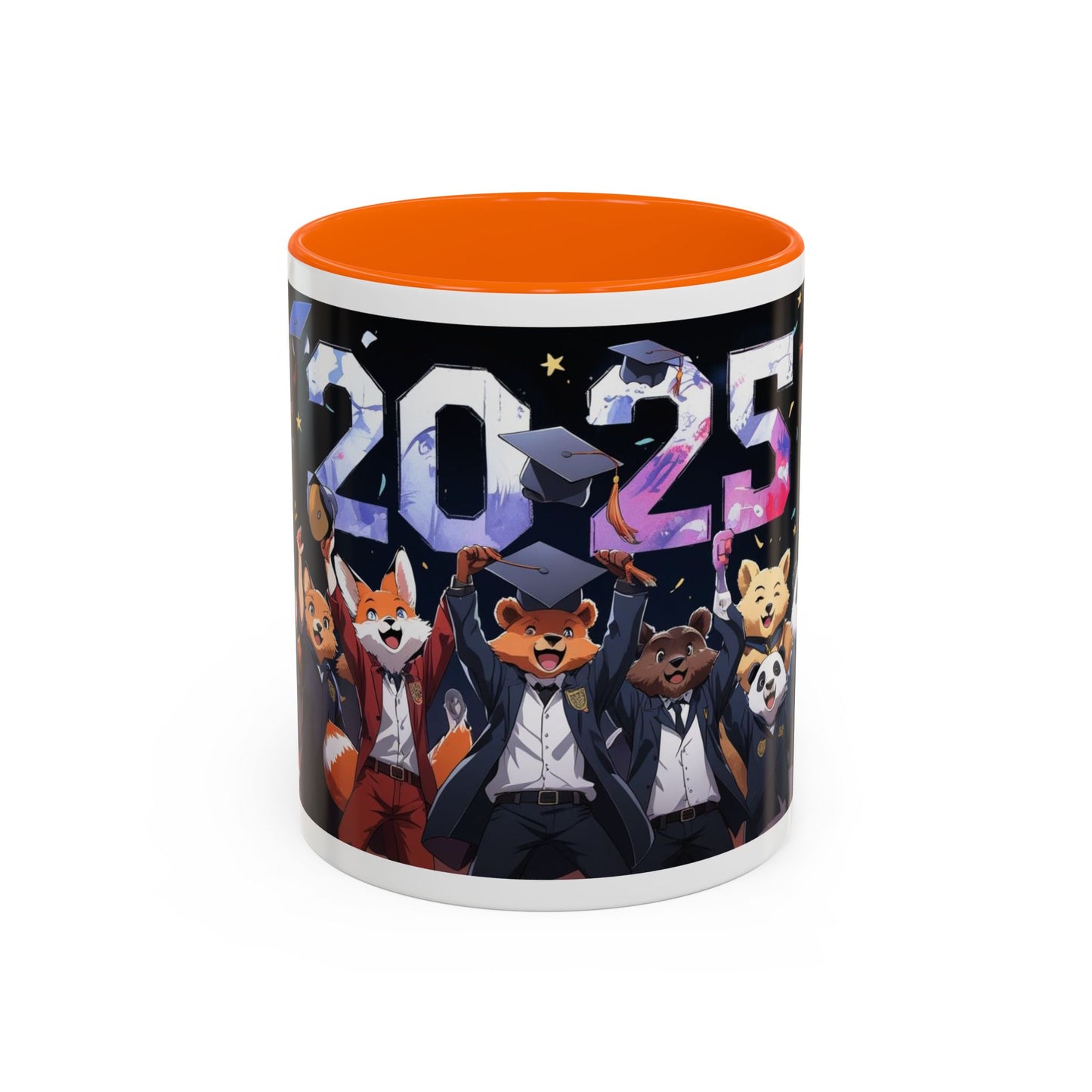 Anime Animals Graduation Celebration Coffee Mug, Funny Animal Graduation Mug, Custom Graduate Gift, Class of 2025 Mug, Unique Graduation Present