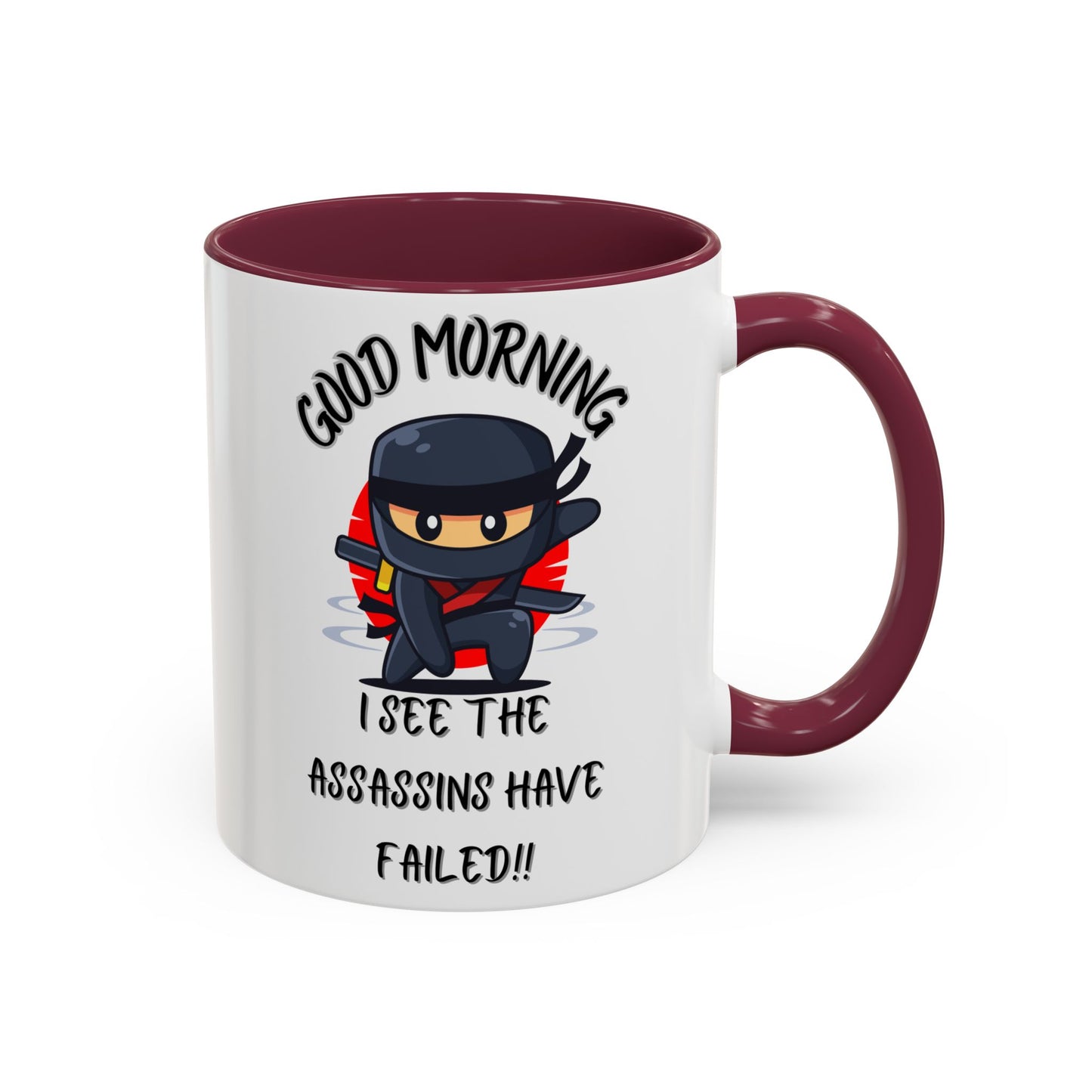 Colourful Assassins have failed Coffee Mug, 11oz/15oz, Funny Gift for Him/Her, Office Humor, Birthday Present, Unique Ceramic Mugs