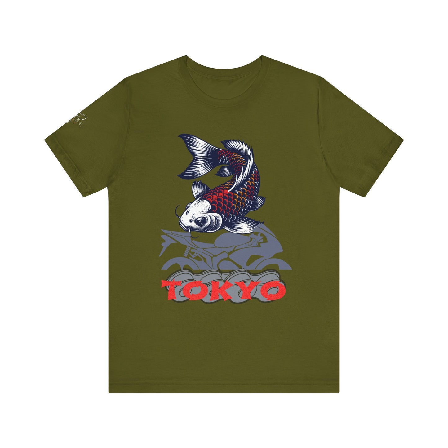 Tokyo Koi Graphic Tee, Casual Streetwear Shirt, Unisex Short Sleeve Top, Gift for Fishermen, Stylish Summer Fashion