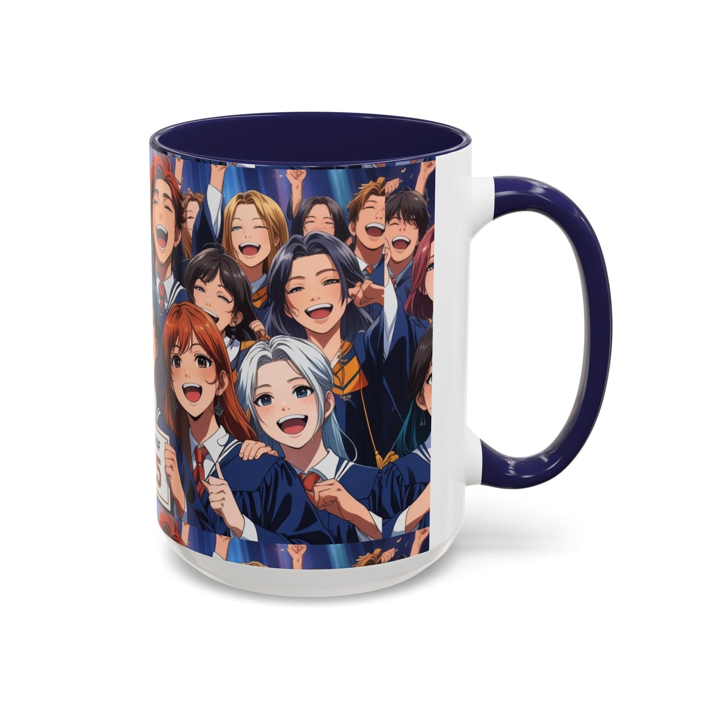 Anime Graduation Celebration Coffee Mug, Class of 2025 Mug, Anime Friends Mug, Gift for Graduates, School Spirit Mug