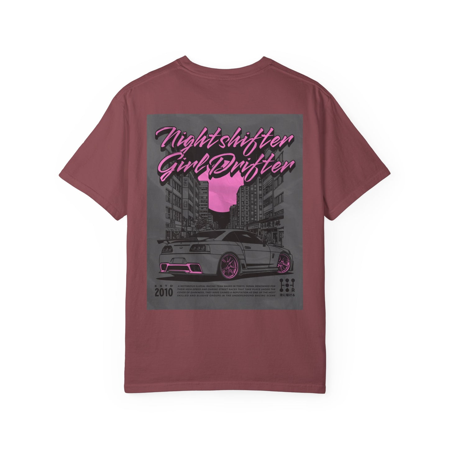 Nightshifter Girl Drifter T-shirt | Unisex Retro Car Tee | Perfect for Car Lovers, Night-Outs, Birthdays, and Gifts