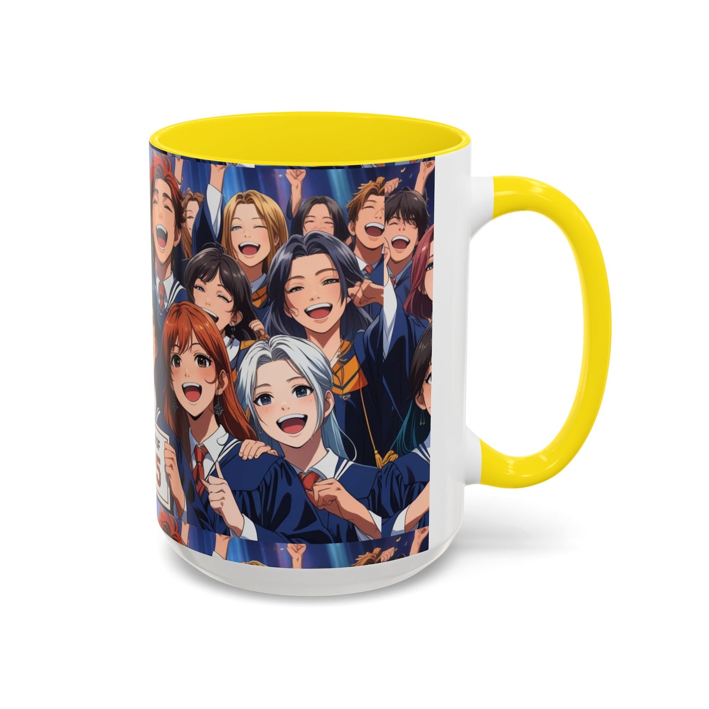 Anime Graduation Celebration Coffee Mug, Class of 2025 Mug, Anime Friends Mug, Gift for Graduates, School Spirit Mug