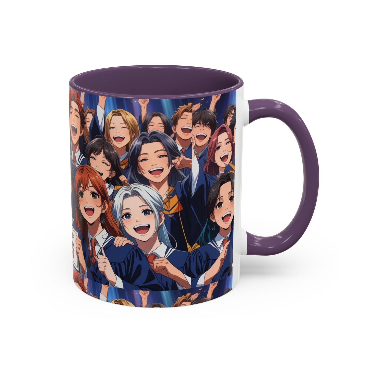 Anime Graduation Celebration Coffee Mug, Class of 2025 Mug, Anime Friends Mug, Gift for Graduates, School Spirit Mug