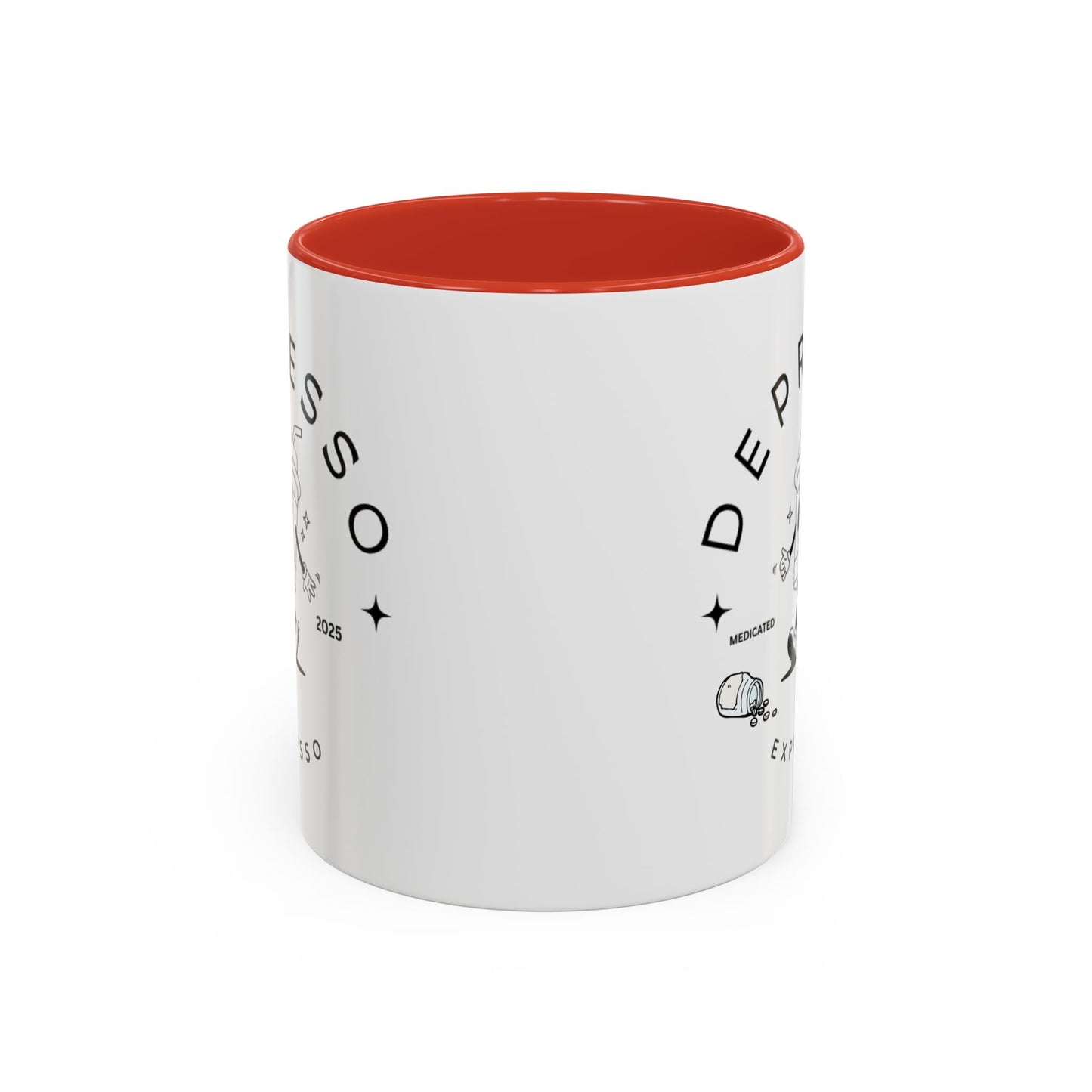 Coffee Mug, Funny Espresso Mug, Gift for Coffee Lovers, Depresso Expresso Humor Cup, Kitchen Decor, Barista Gift, Quirky Beverage Cup,