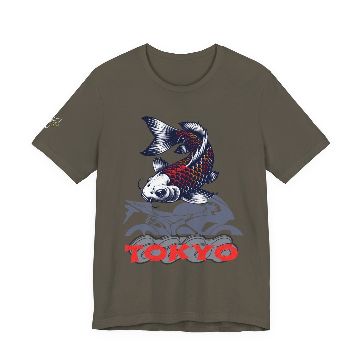 Tokyo Koi Graphic Tee, Casual Streetwear Shirt, Unisex Short Sleeve Top, Gift for Fishermen, Stylish Summer Fashion