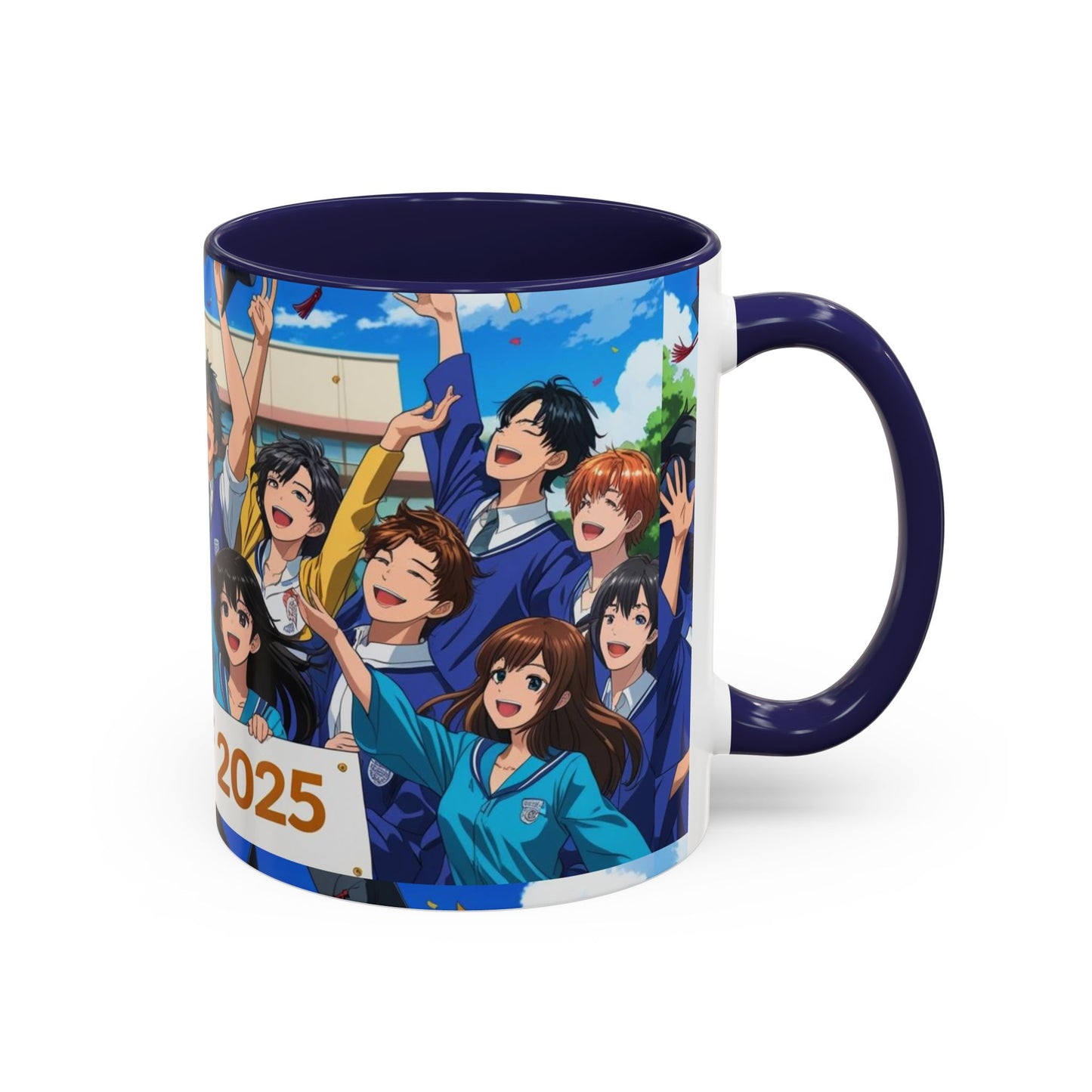 Anime Graduation Coffee Mug for Class of 2025, Personalized Gift, School Memories, Graduation Celebration, Unique Teacher Gift