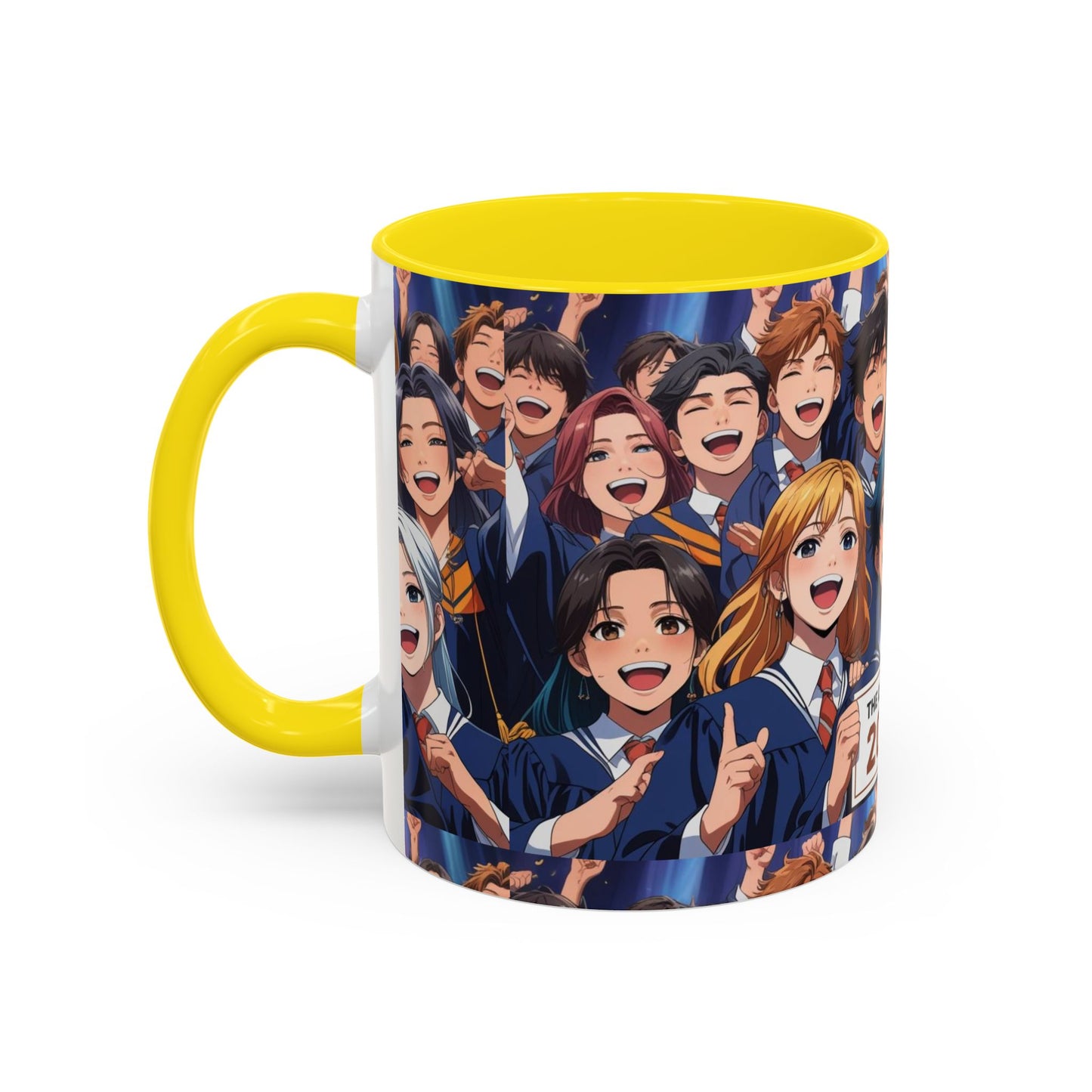 Anime Graduation Celebration Coffee Mug, Class of 2025 Mug, Anime Friends Mug, Gift for Graduates, School Spirit Mug