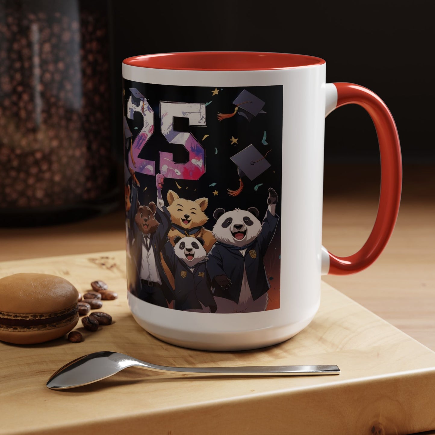 Anime Animals Graduation Celebration Coffee Mug, Funny Animal Graduation Mug, Custom Graduate Gift, Class of 2025 Mug, Unique Graduation Present