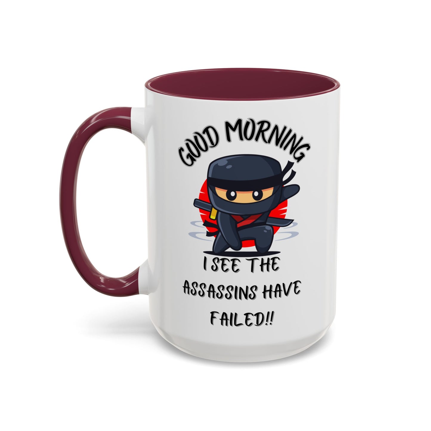 Colourful Assassins have failed Coffee Mug, 11oz/15oz, Funny Gift for Him/Her, Office Humor, Birthday Present, Unique Ceramic Mugs