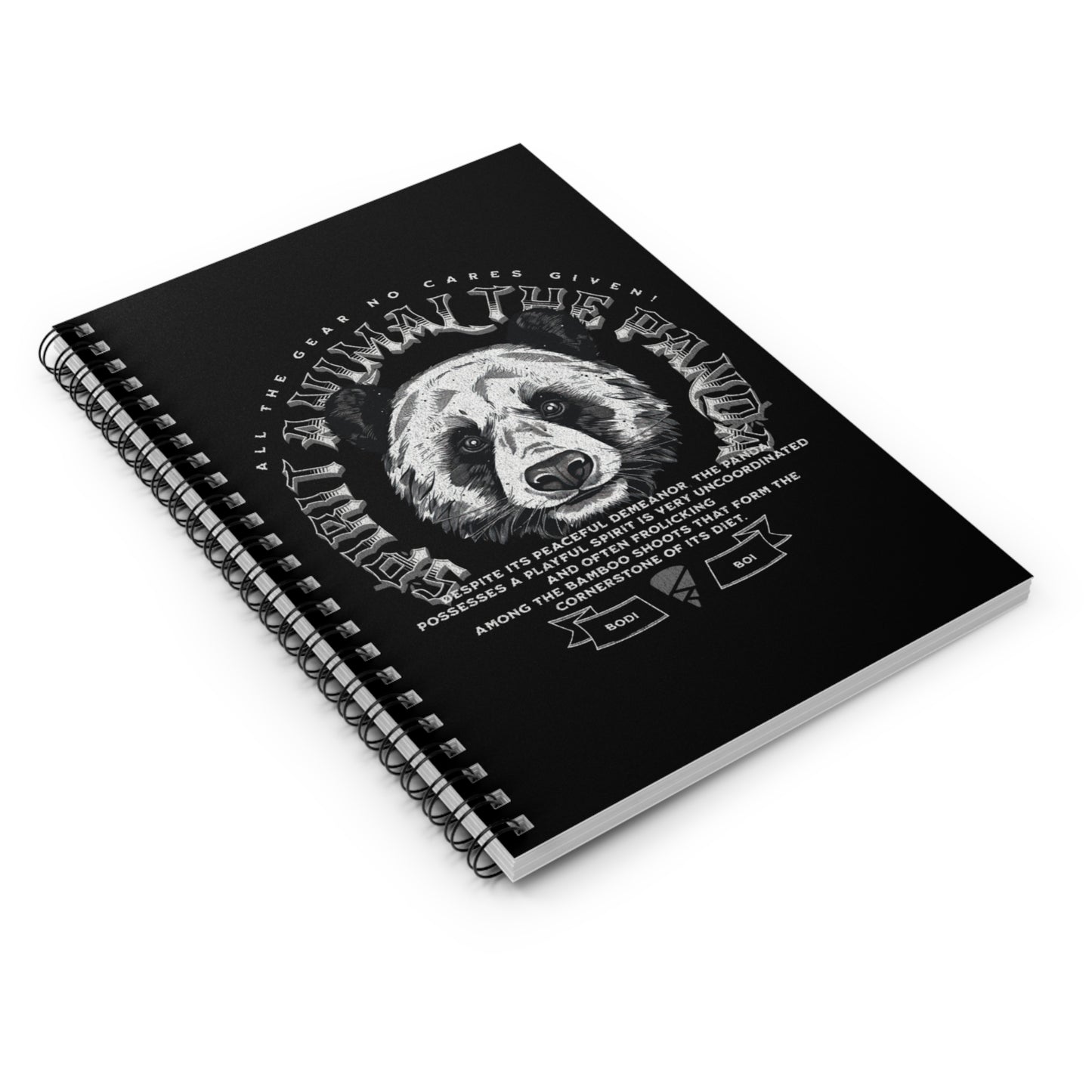 Panda-Themed Spiral Notebook - Perfect for Nature Lovers, Journal Keeping, Gift for Students, Eco-Friendly Note Taking, Writing, Sketching