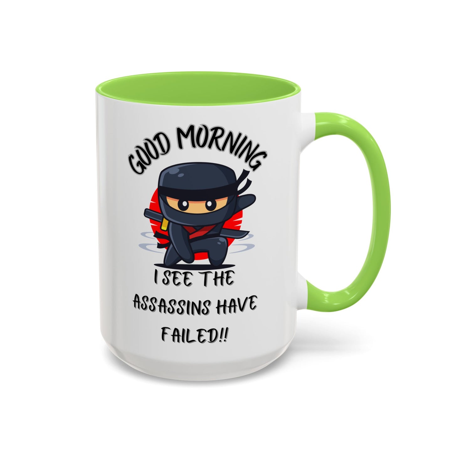 Colourful Assassins have failed Coffee Mug, 11oz/15oz, Funny Gift for Him/Her, Office Humor, Birthday Present, Unique Ceramic Mugs