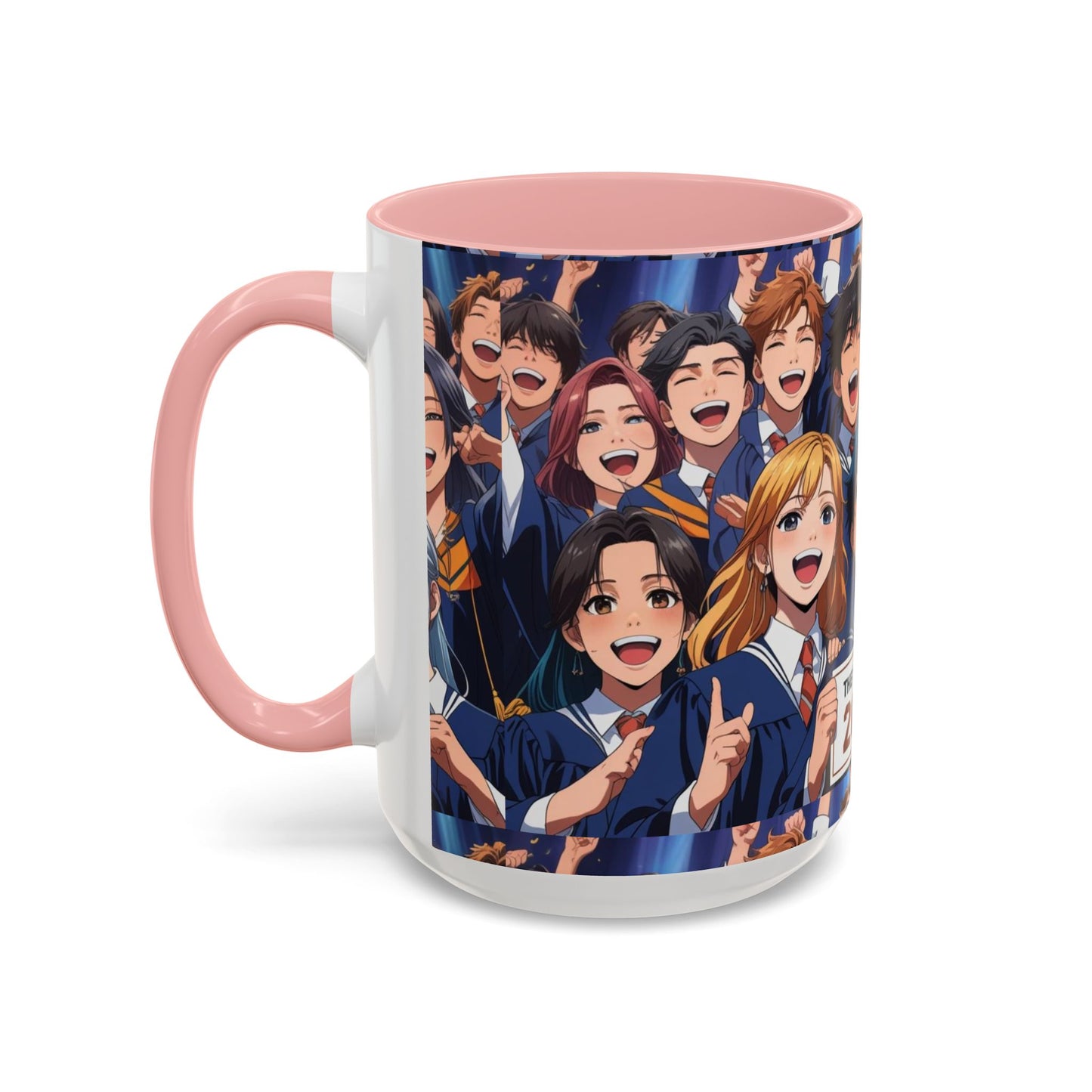 Anime Graduation Celebration Coffee Mug, Class of 2025 Mug, Anime Friends Mug, Gift for Graduates, School Spirit Mug