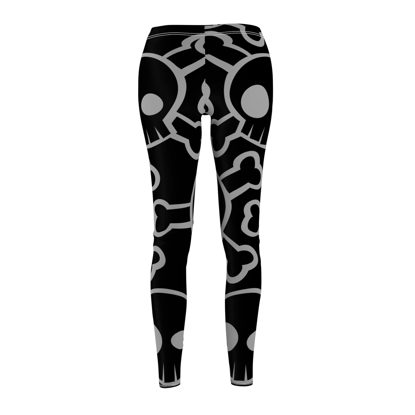 Gothic Skull Print Leggings | Trendy Casual Wear, Halloween Outfit, Fitness Leggings, Unique Gift for Her, Comfortable Stretch Pants