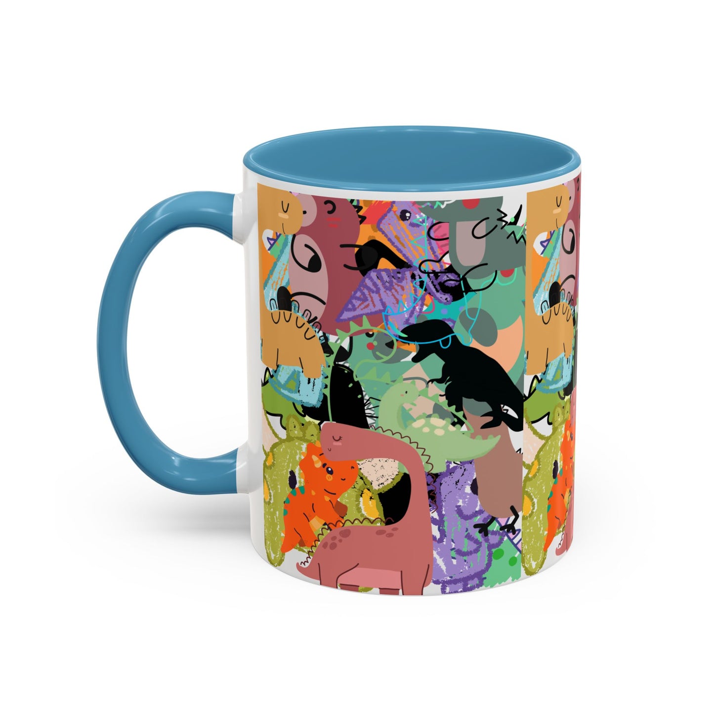 Vibrant Animal Pattern Coffee Mug, Fun Animal Mug, Colorful Mug Gift, Unique Coffee Cup, Quirky Cat Mug, Animal Lovers Drinkware