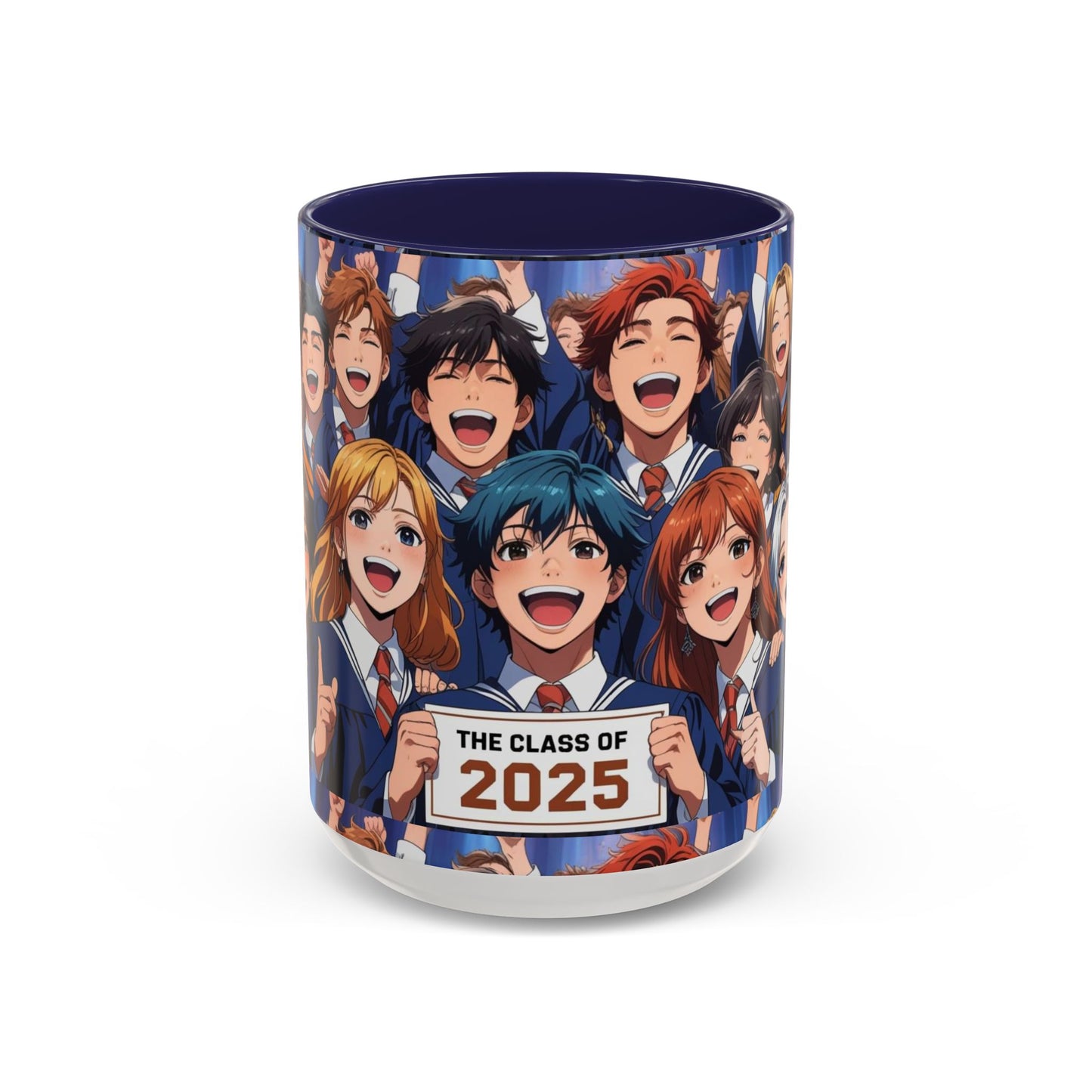 Anime Graduation Celebration Coffee Mug, Class of 2025 Mug, Anime Friends Mug, Gift for Graduates, School Spirit Mug